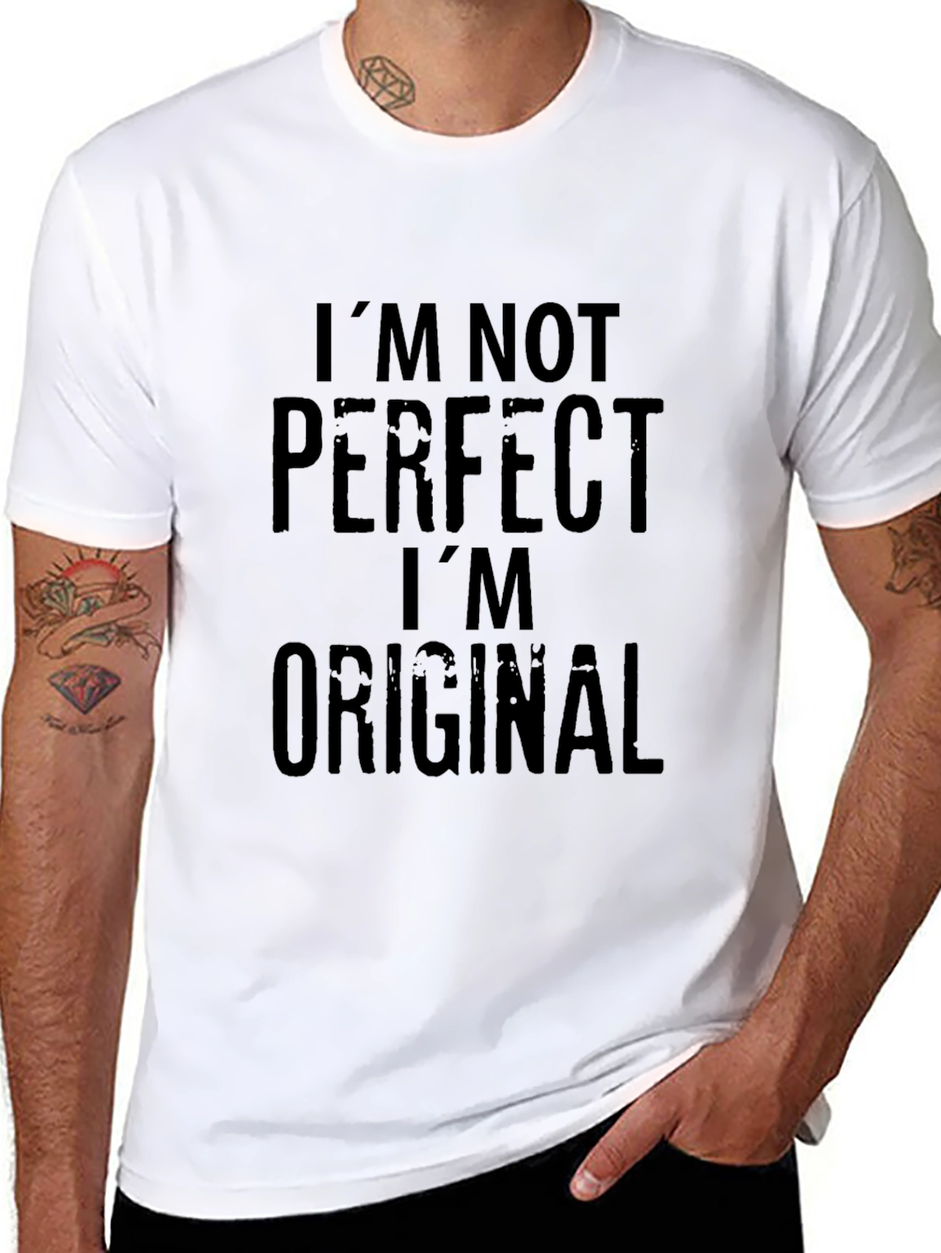 Im Not Perfect Im Original Black T-Shirt