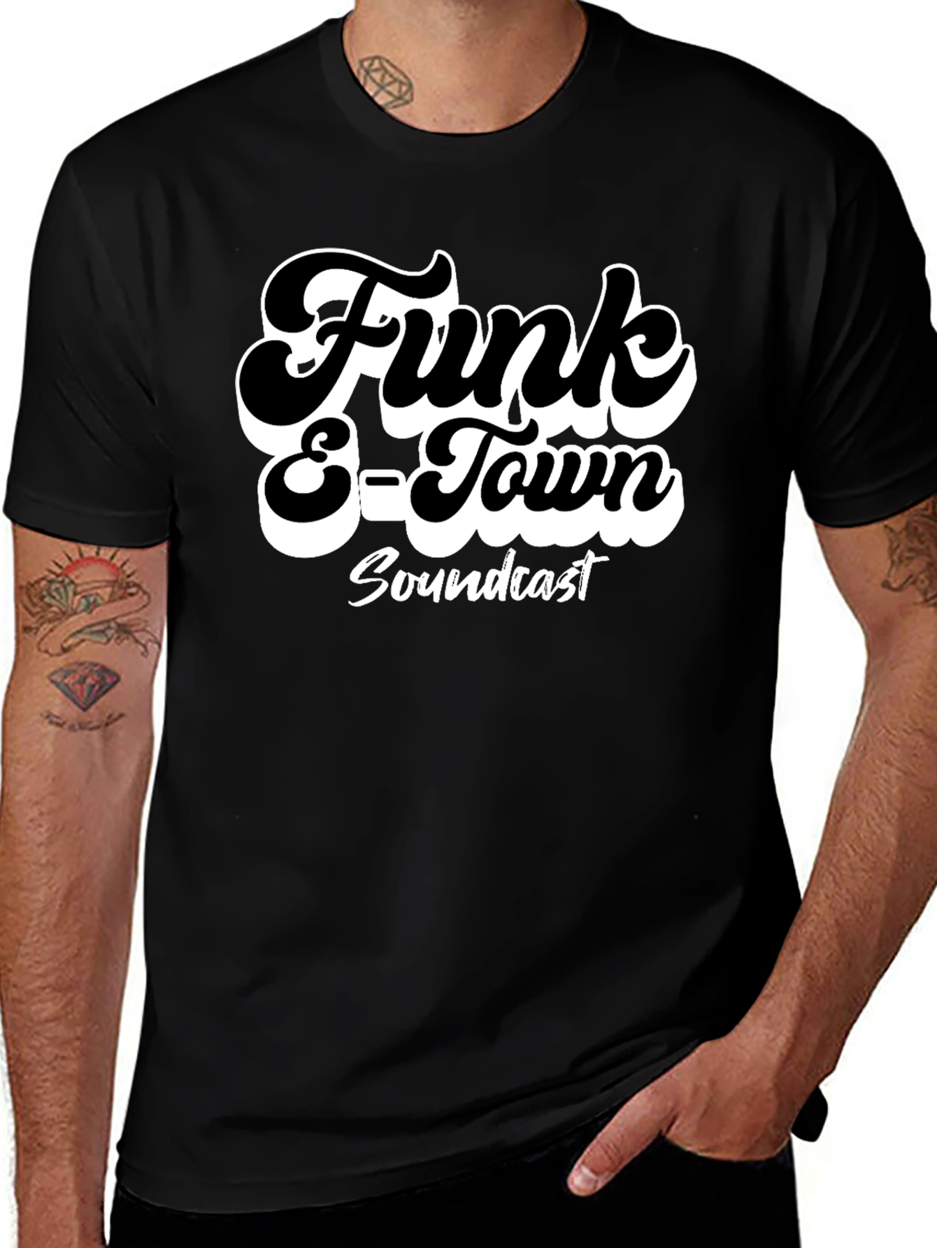 Funk E-Town Soundcast Black Graphic T-Shirt