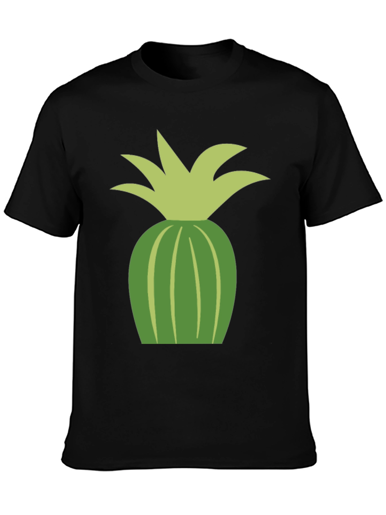 Pineapple Graphic Tee - Casual Black T-Shirt