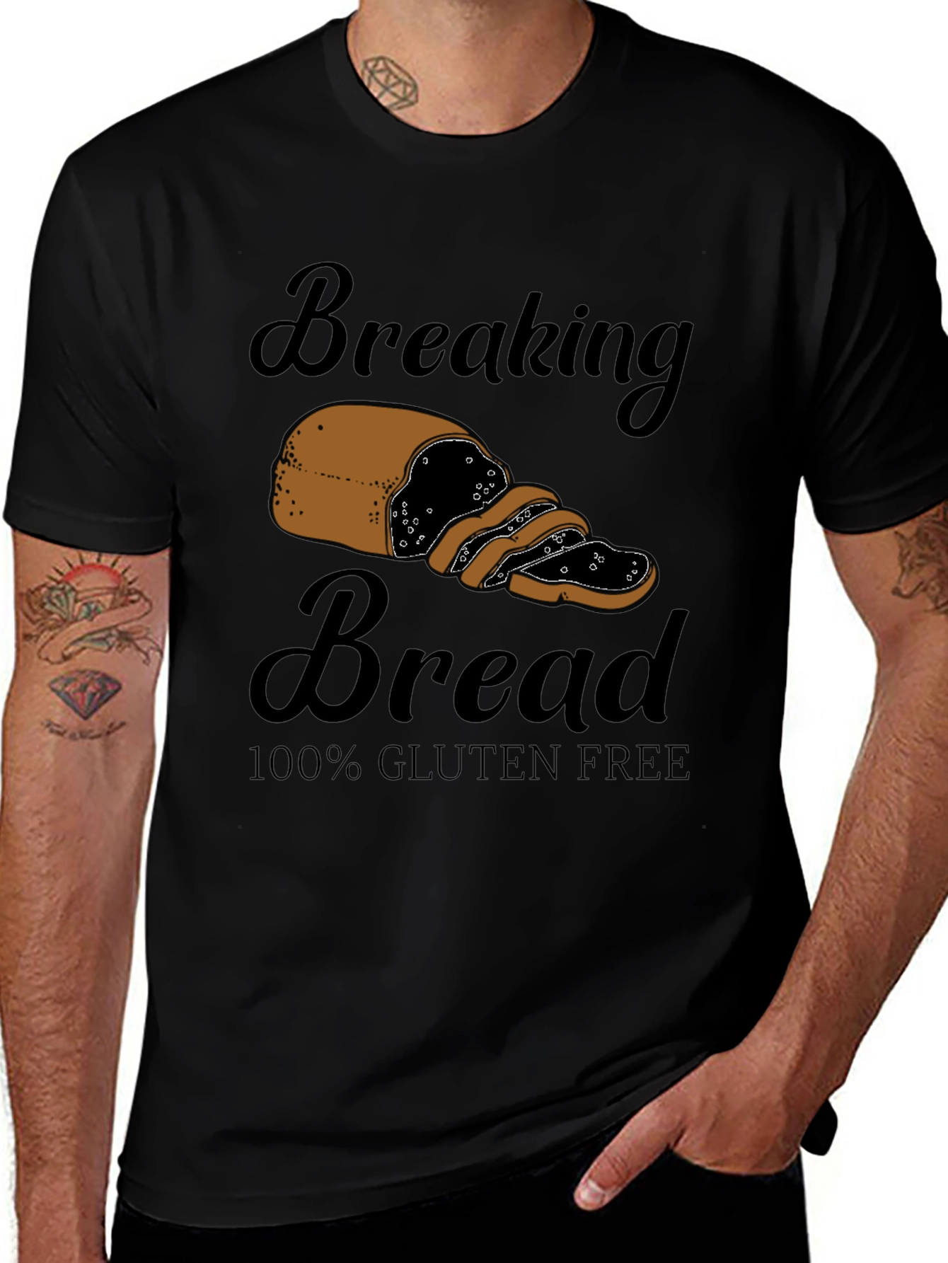 Breaking Bread Gluten Free Black T-Shirt