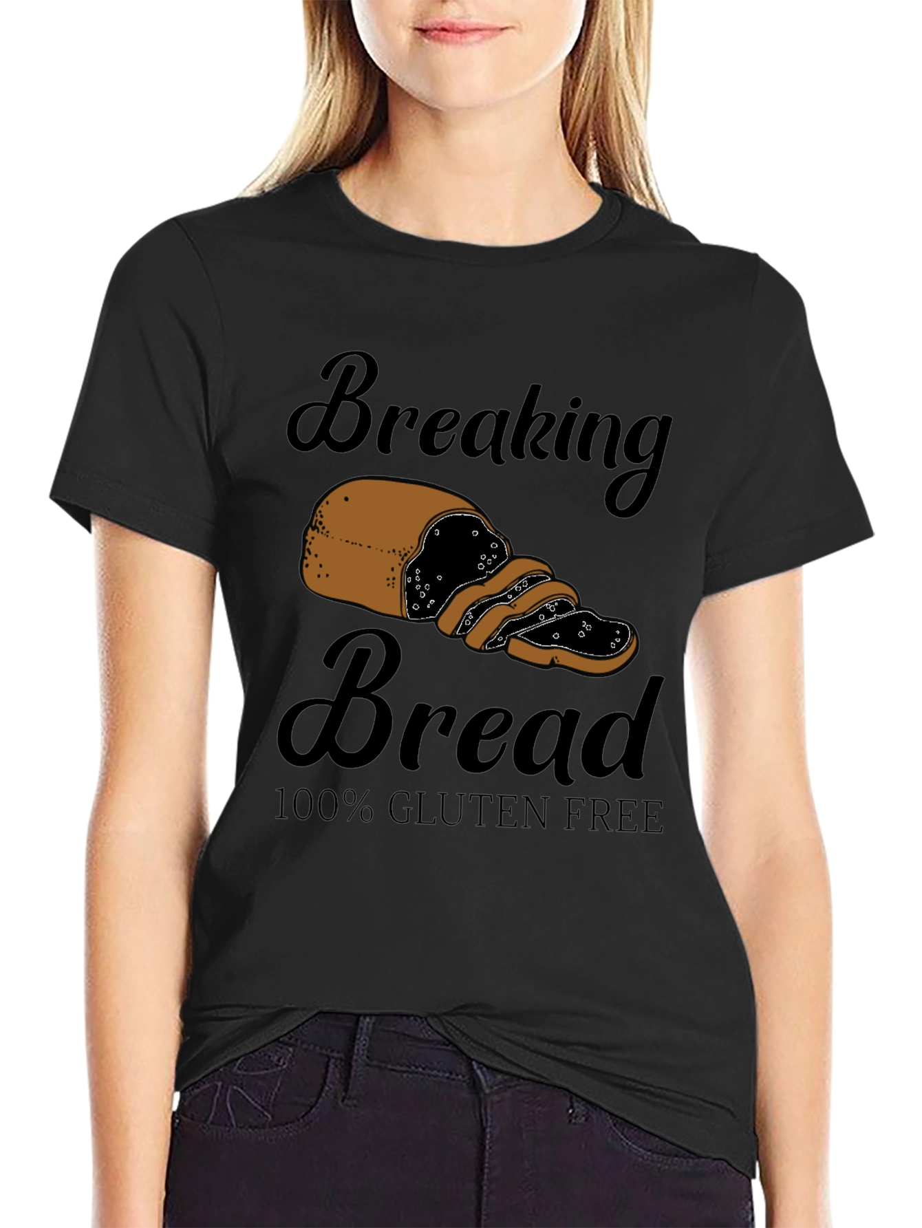 Breaking Bread Gluten Free Black T-Shirt