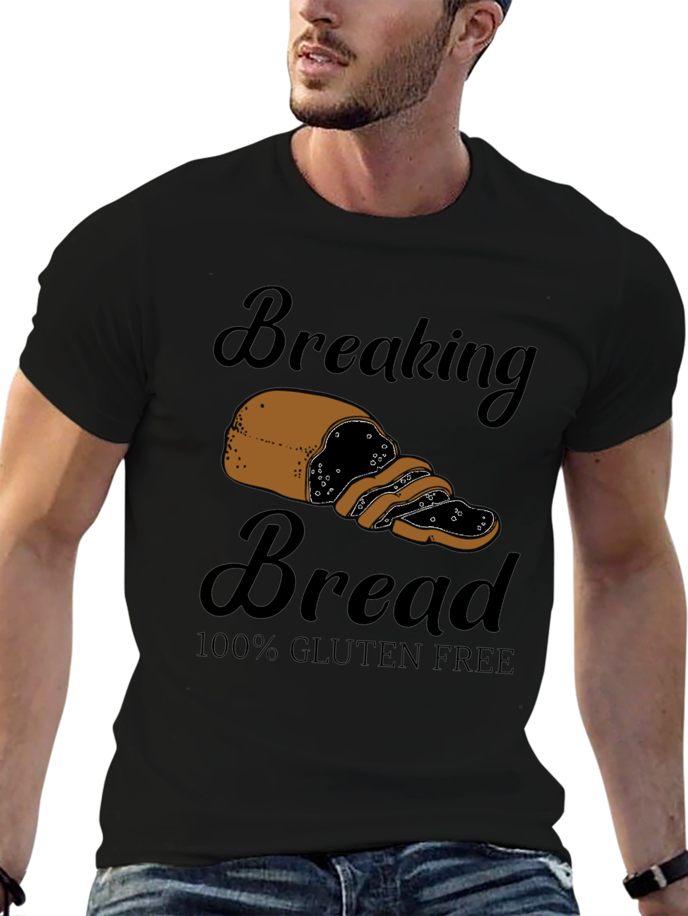 Breaking Bread Gluten Free Black T-Shirt