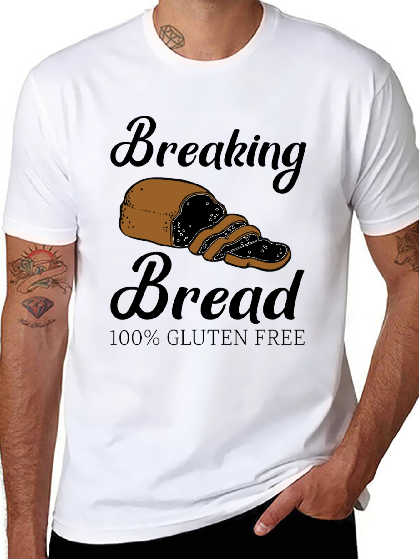 Breaking Bread Gluten Free Black T-Shirt