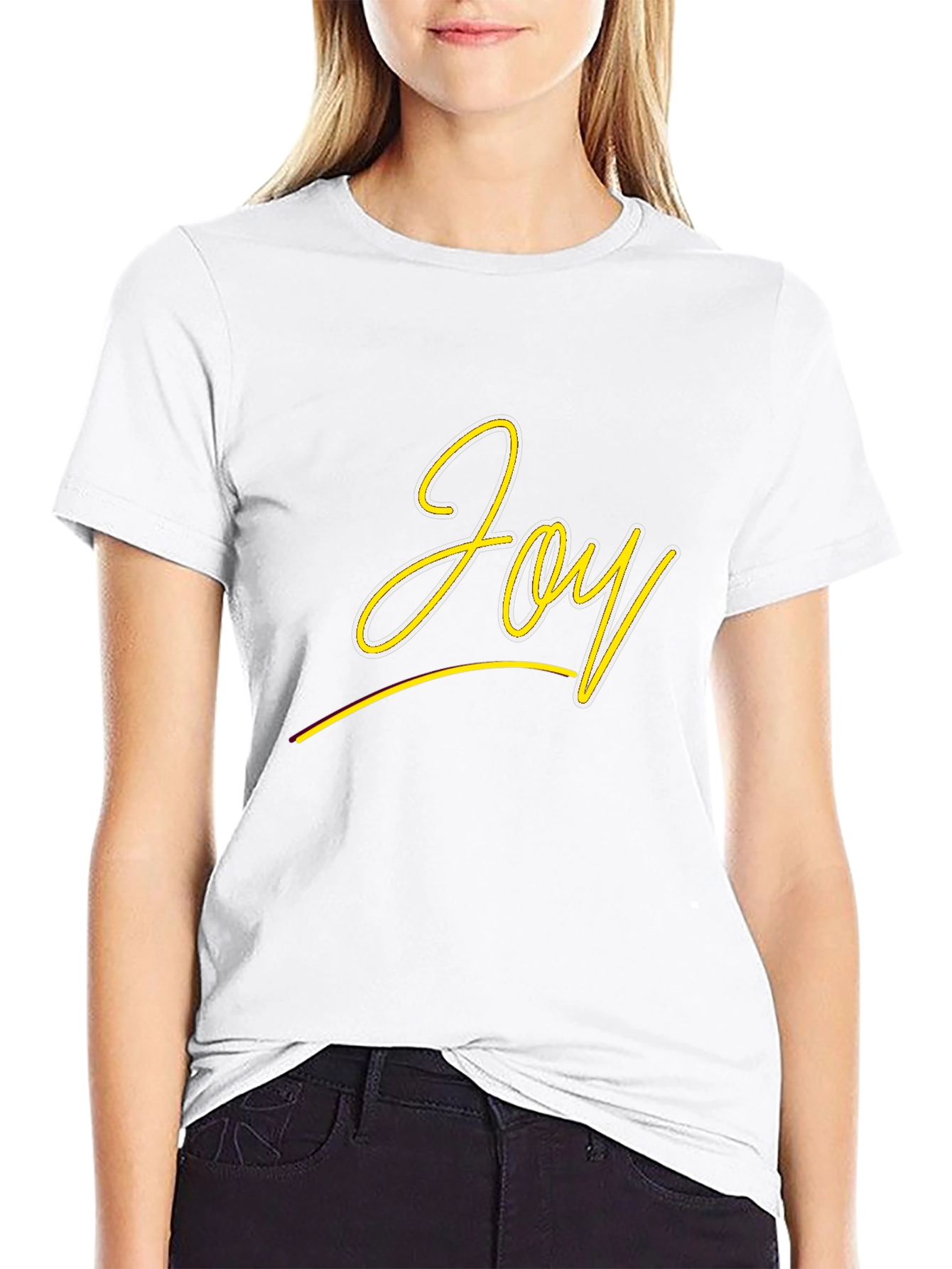 Joy Graphic Tee - Black Cotton Blend