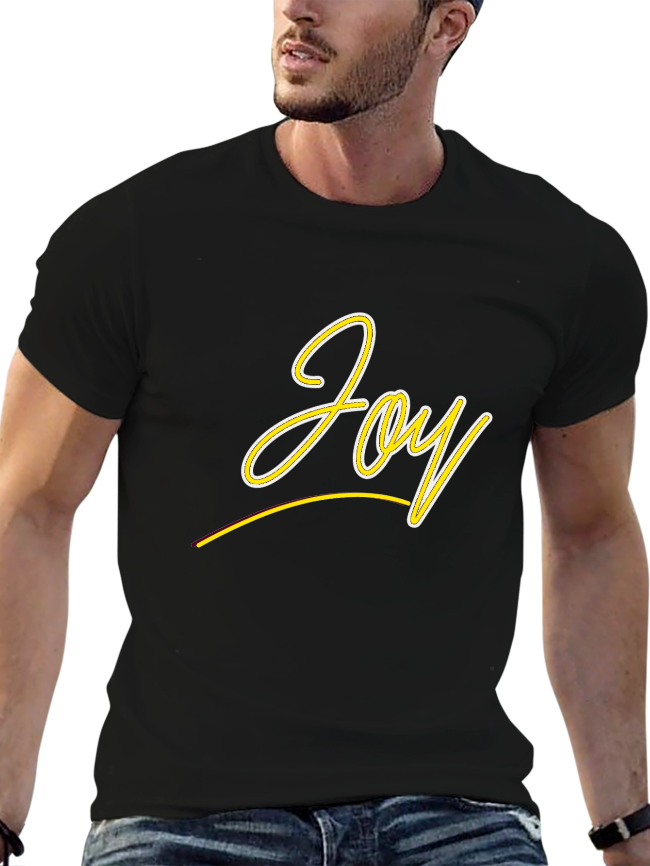 Joy Graphic Tee - Black Cotton Blend