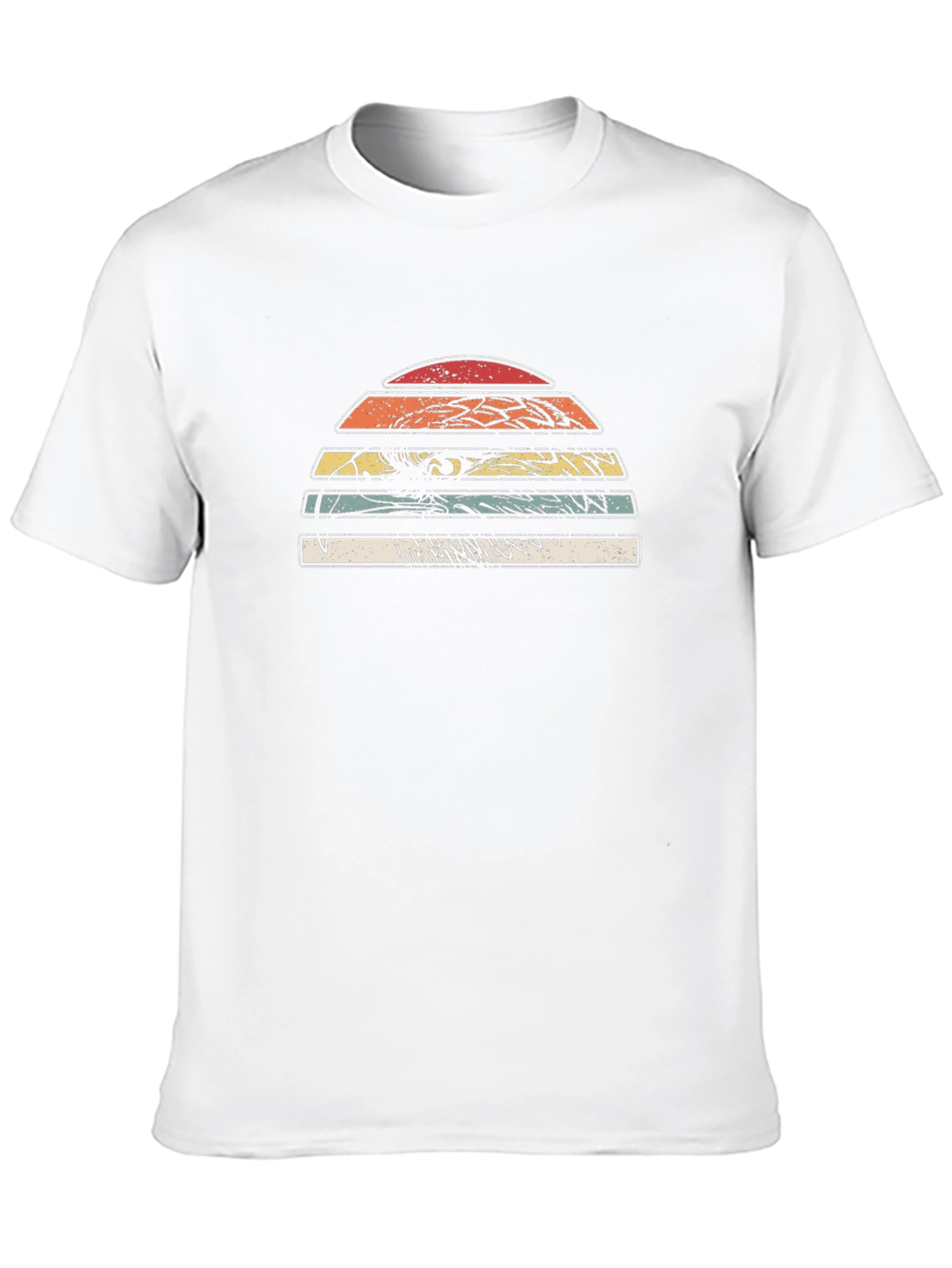 Retro Sunset Graphic Black T-Shirt