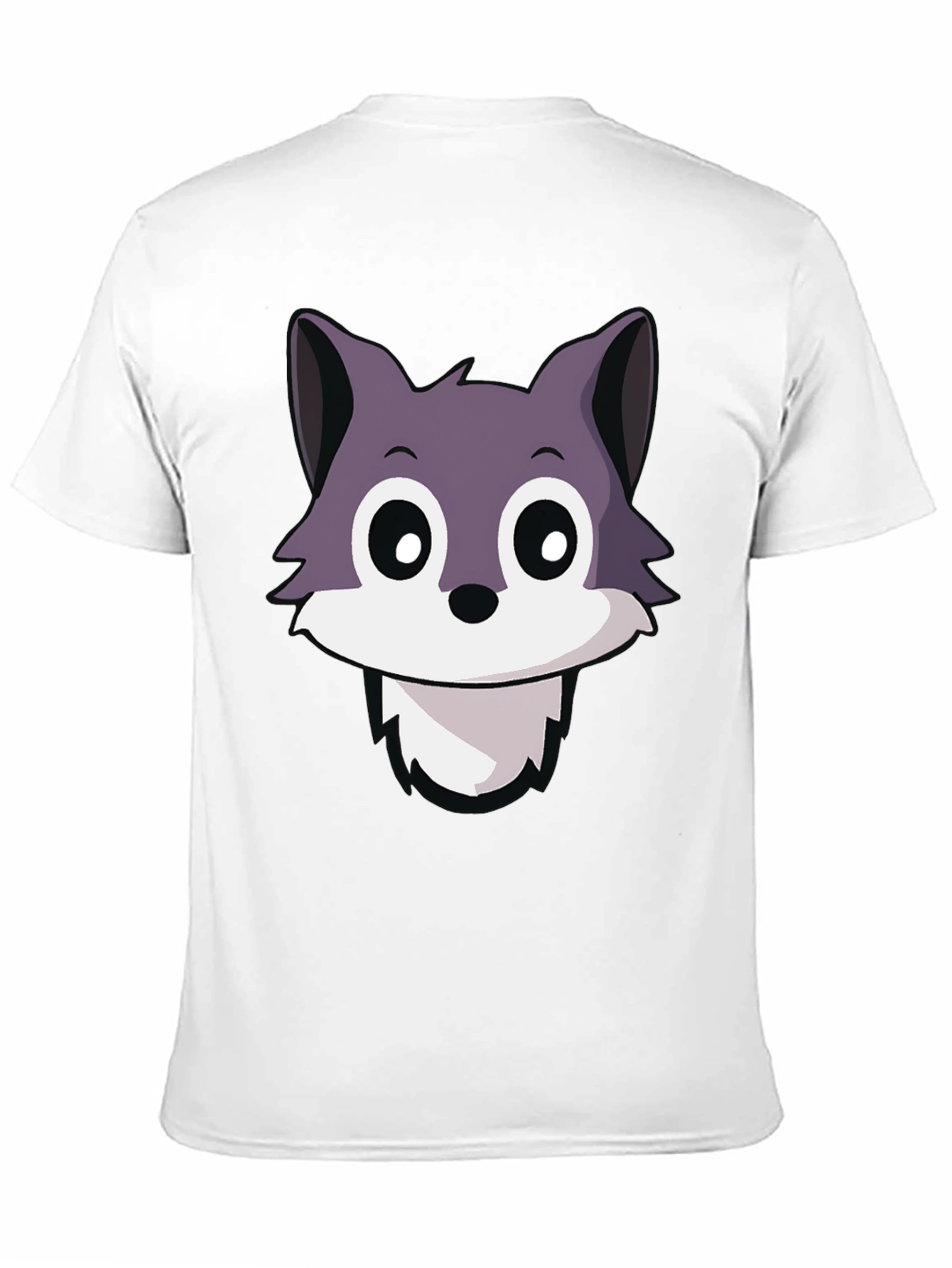 Cute Cartoon Fox Graphic T-Shirt - Black