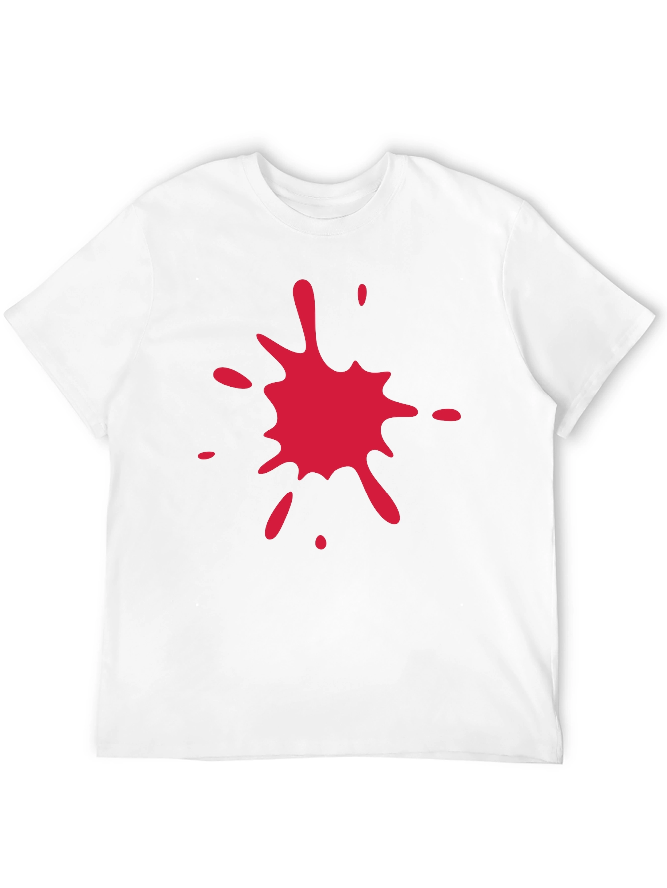 Black T-Shirt with Red Splatter Graphic