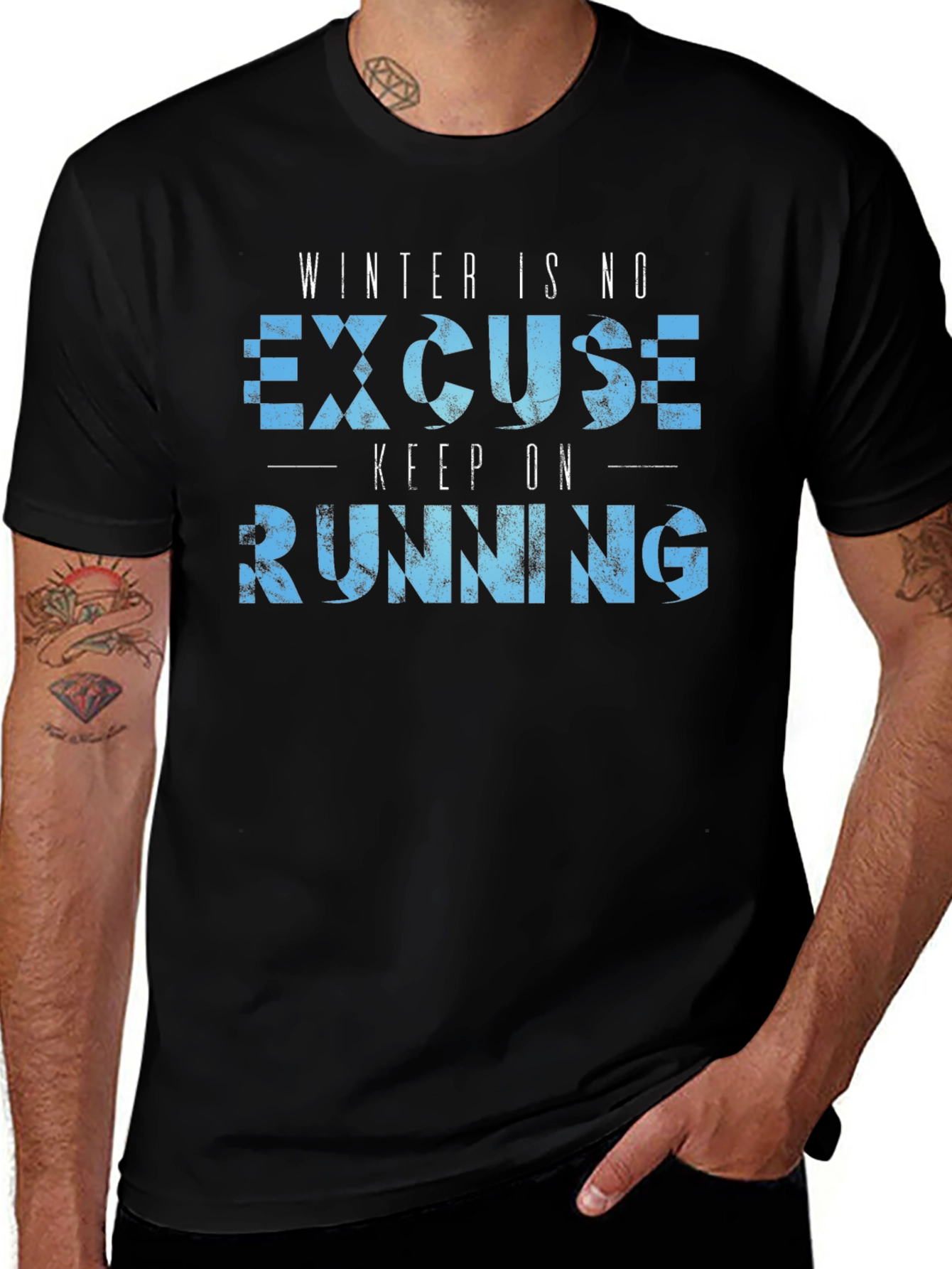 Winter Running T-Shirt - No Excuse Tee