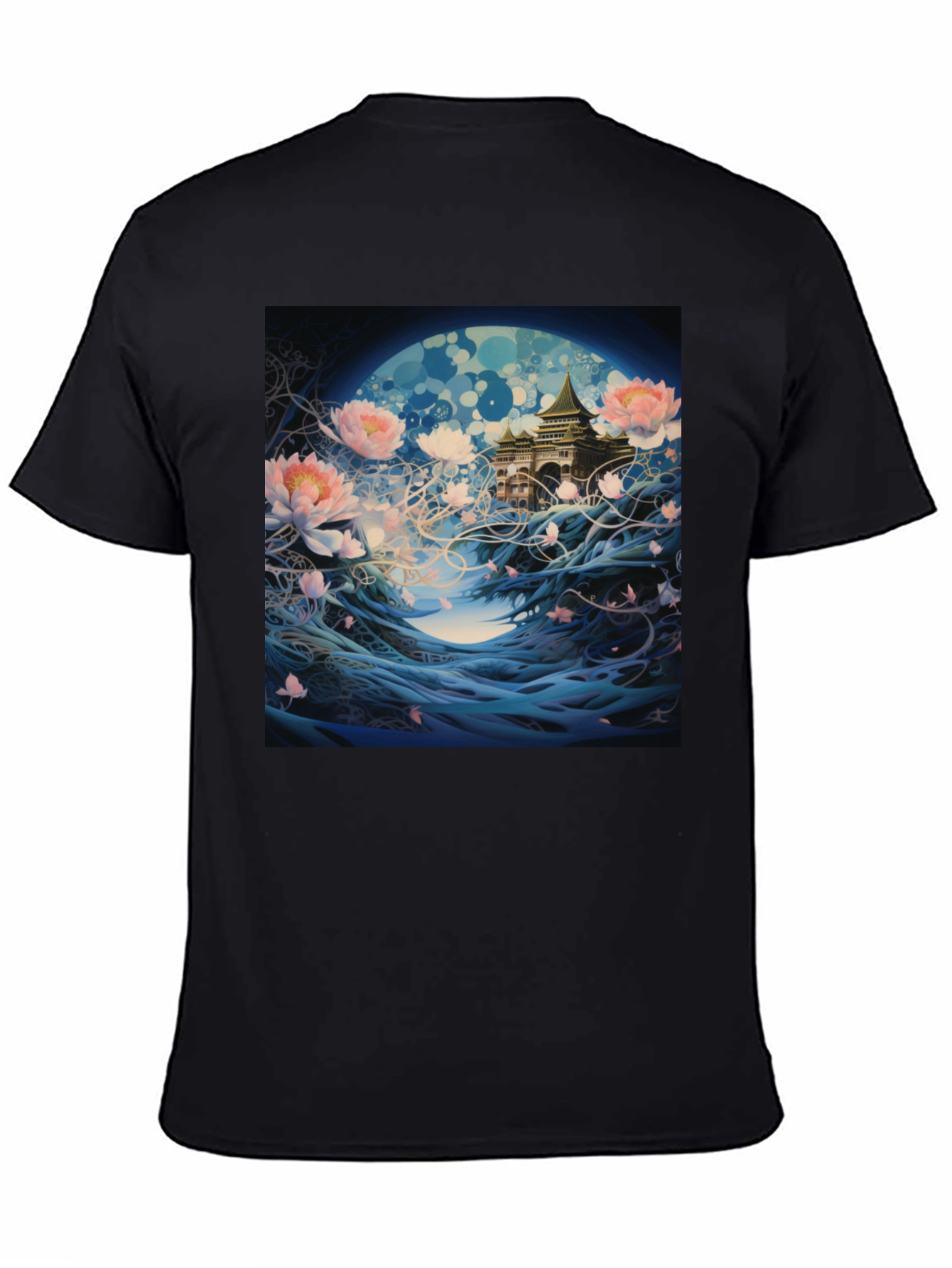 Mystic Bloom T-Shirt - Artistic Lotus Design