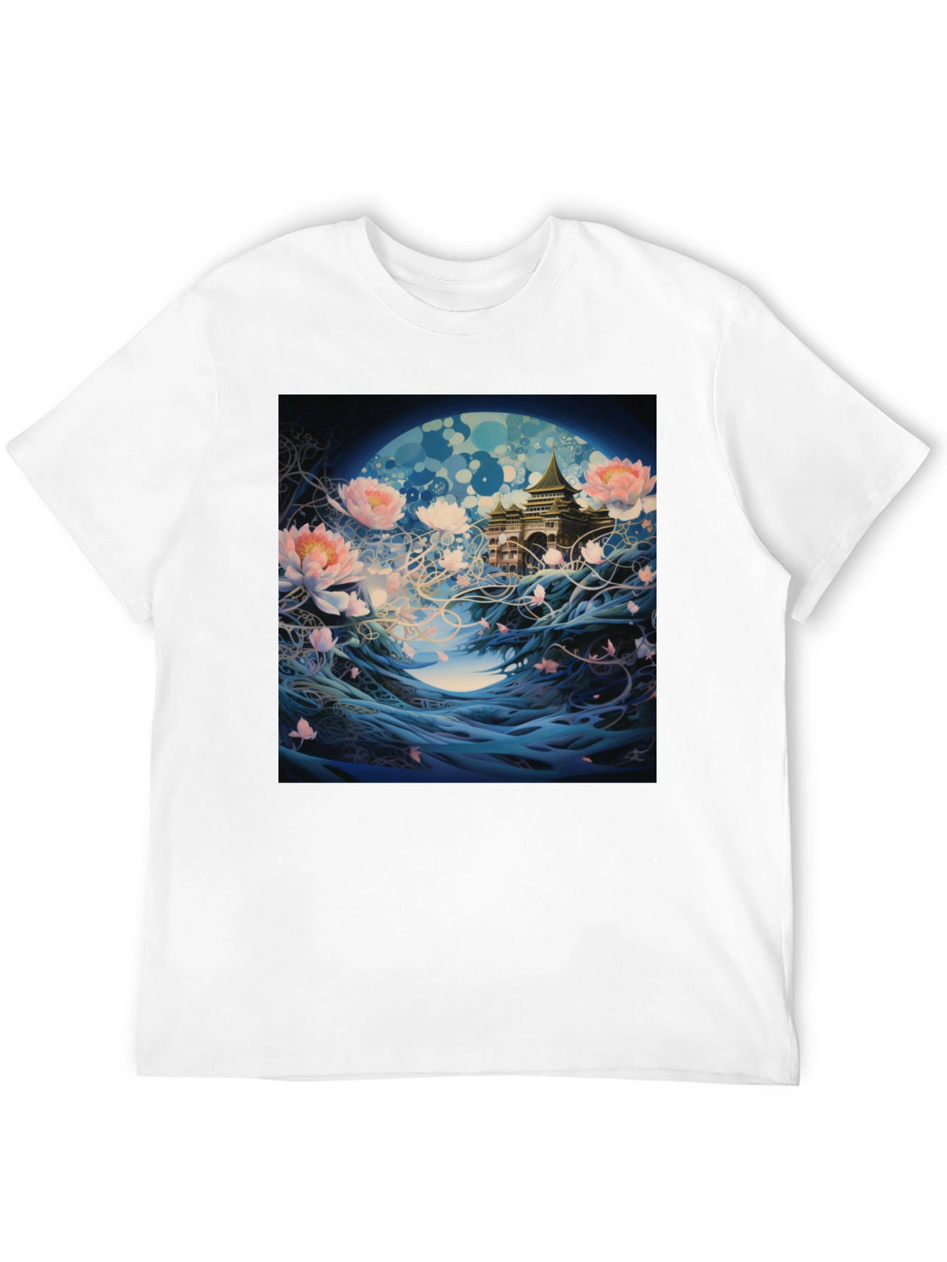 Mystic Bloom T-Shirt - Artistic Lotus Design
