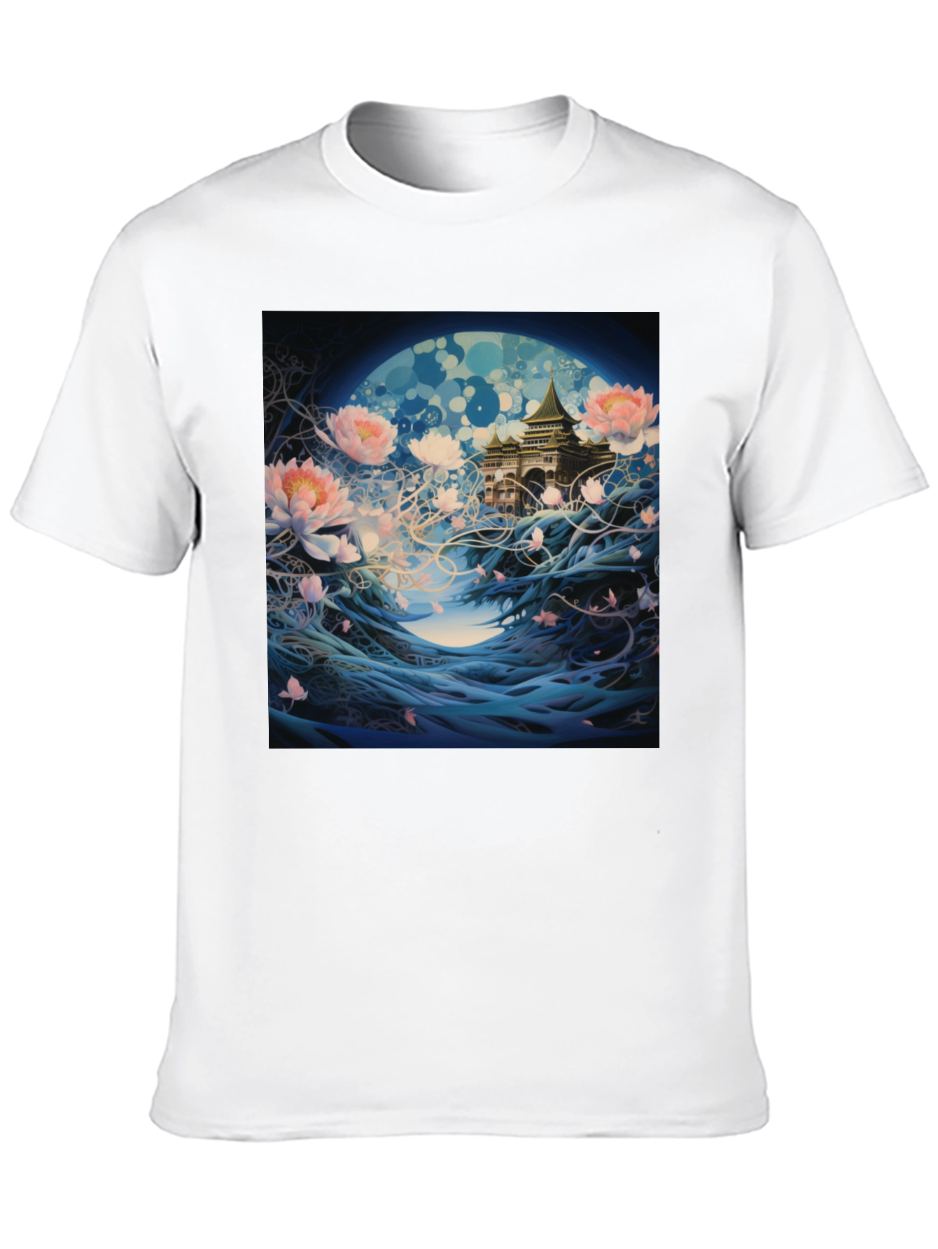 Mystic Bloom T-Shirt - Artistic Lotus Design