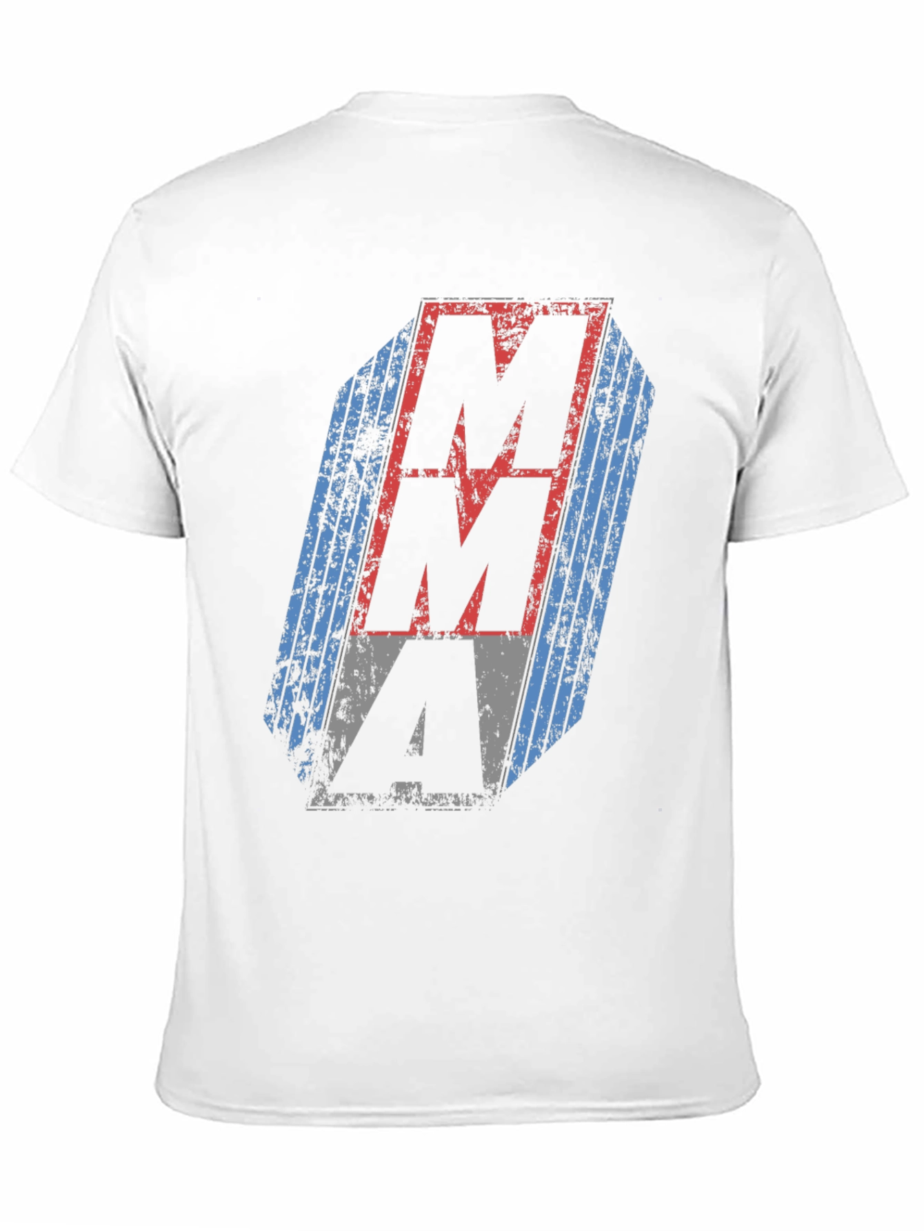 Distressed MMA Graphic Tee - Black