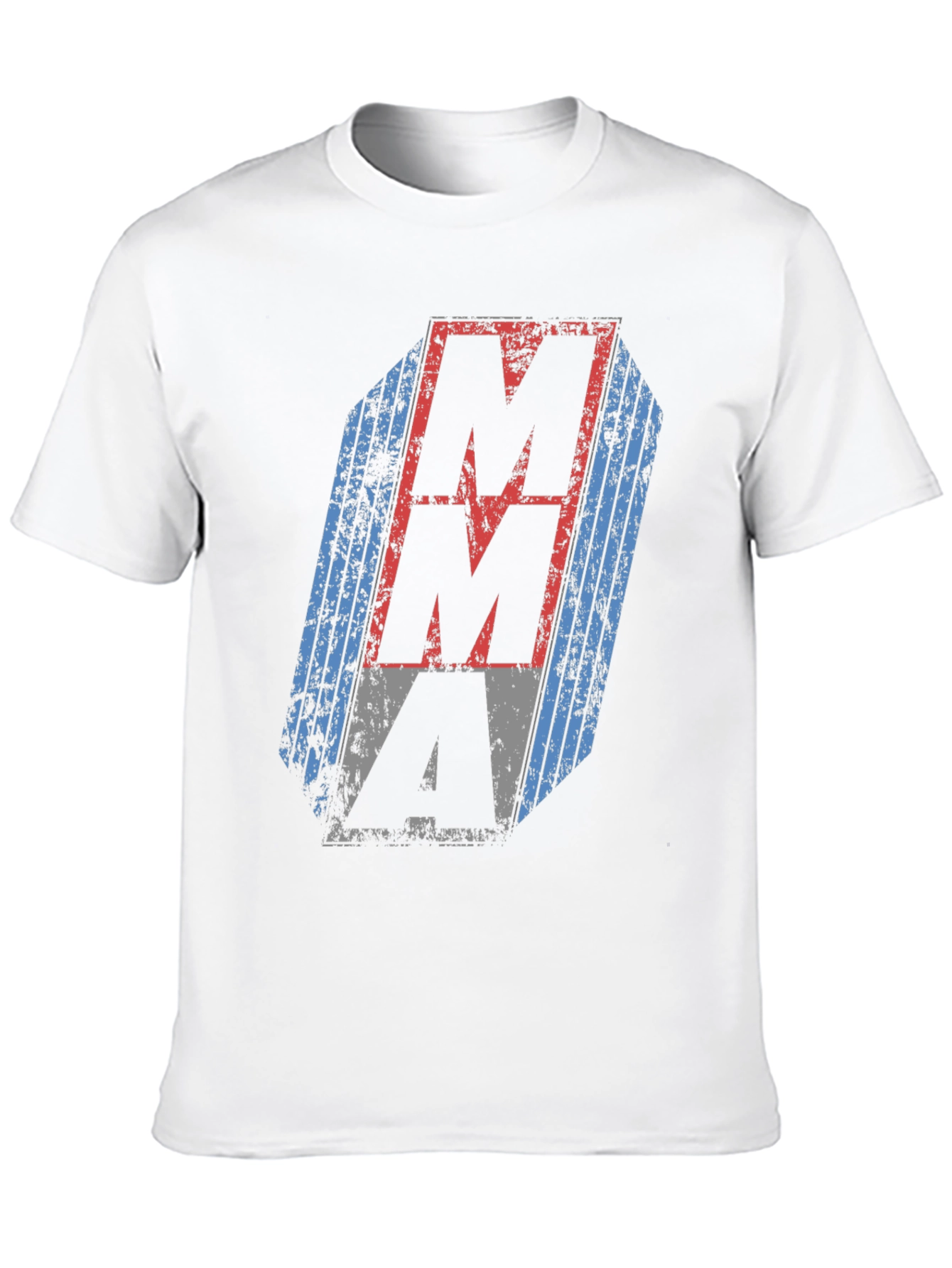 Distressed MMA Graphic Tee - Black