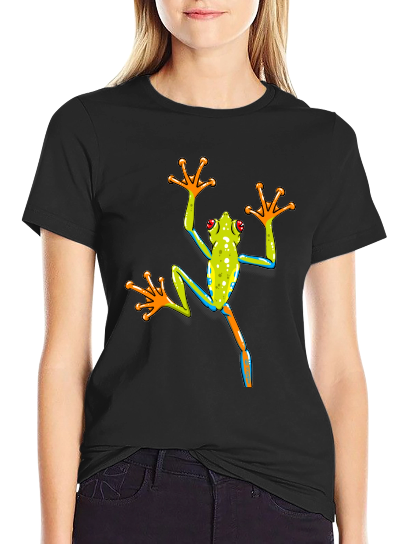 Frog Graphic Tee - Mens Black Short Sleeve