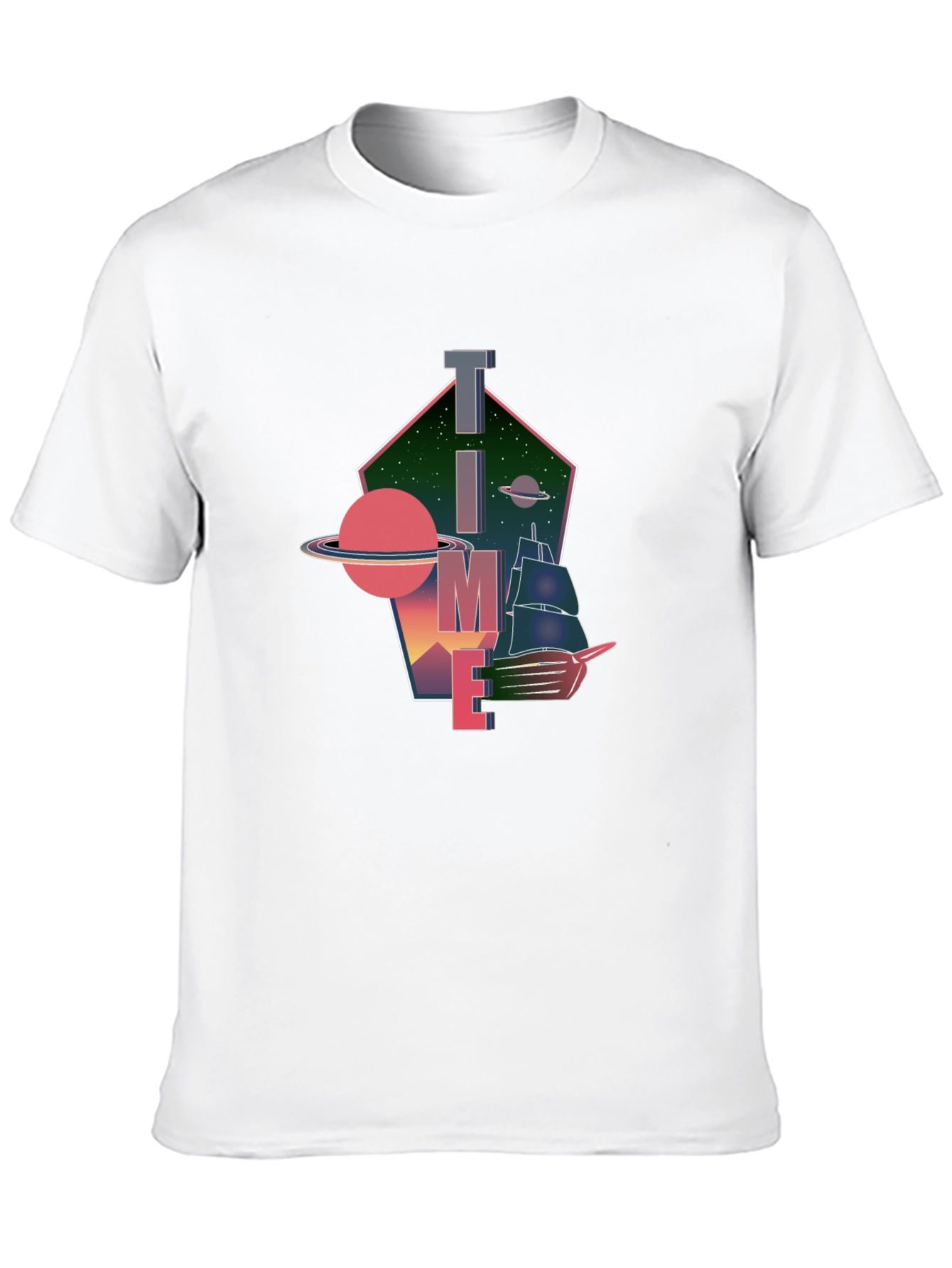 Time & Space Black Graphic Tee