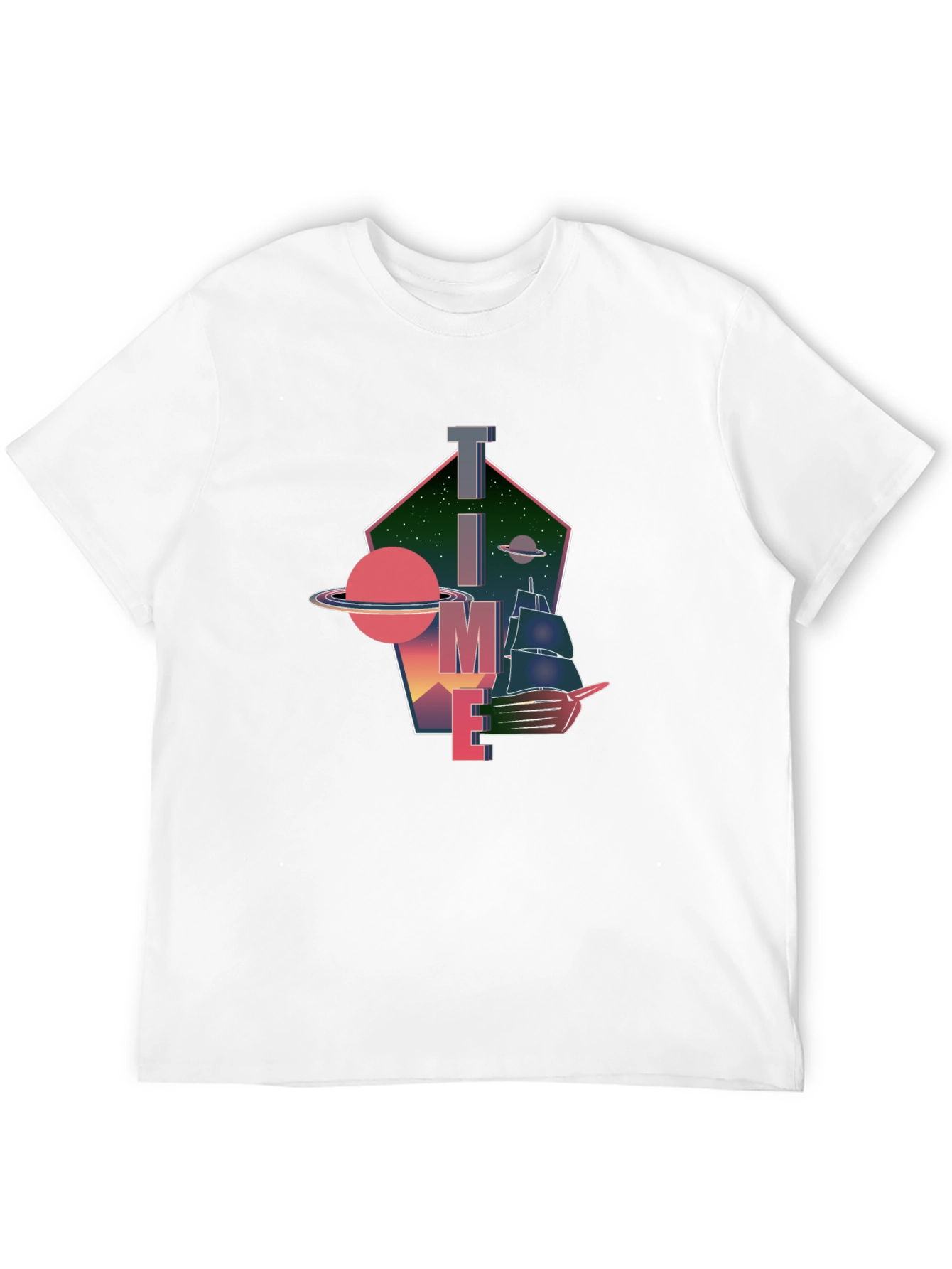 Time & Space Black Graphic Tee