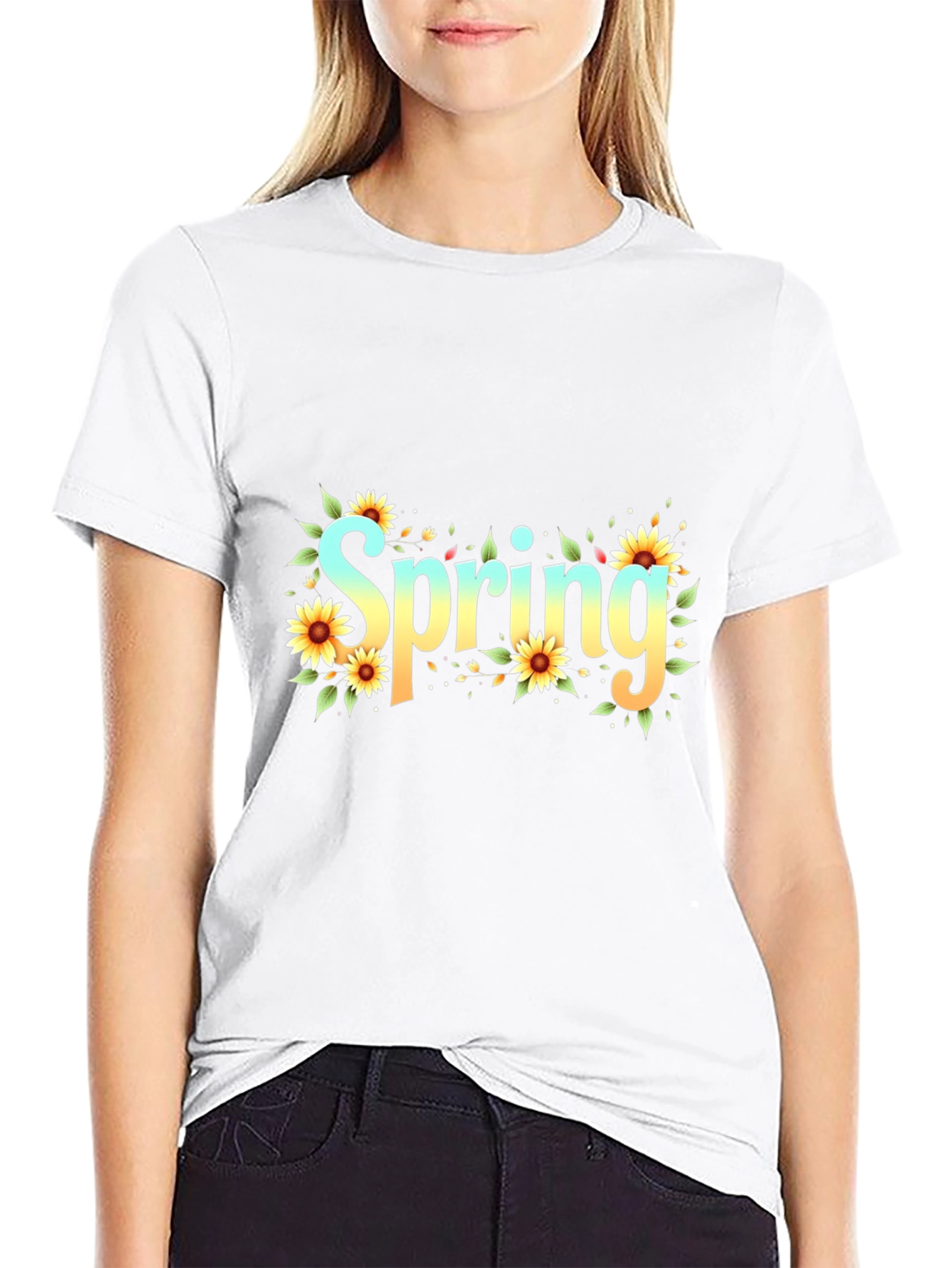 Spring Sunflower Graphic T-Shirt
