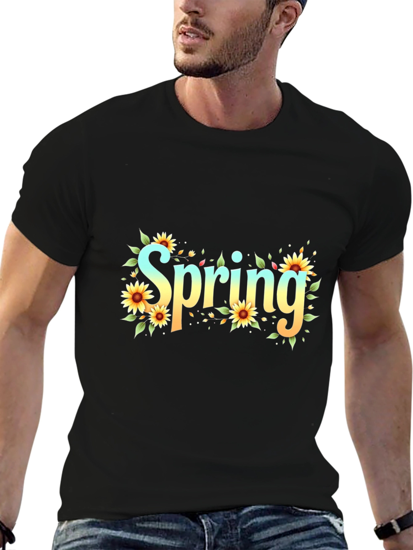 Spring Sunflower Graphic T-Shirt