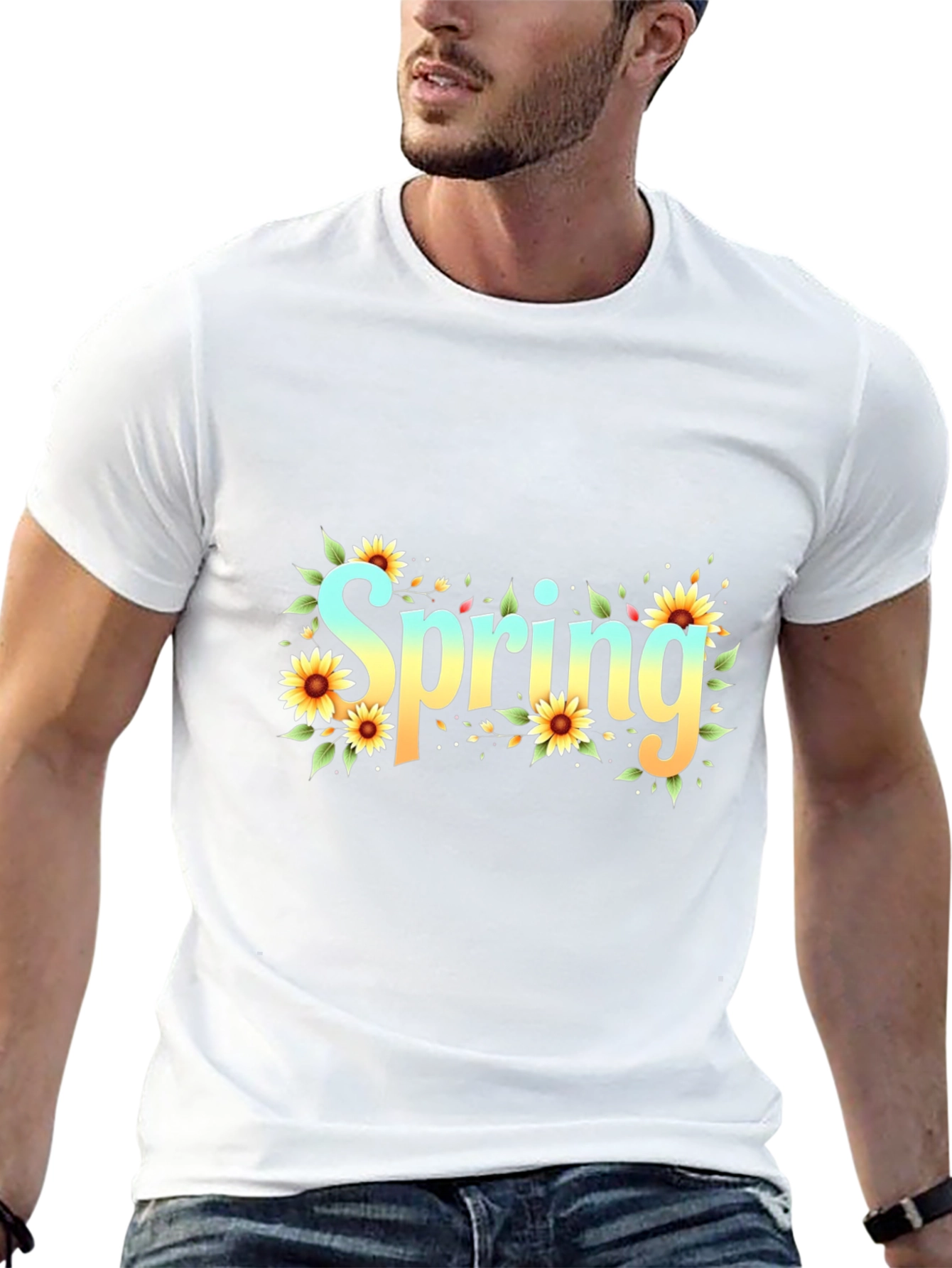 Spring Sunflower Graphic T-Shirt