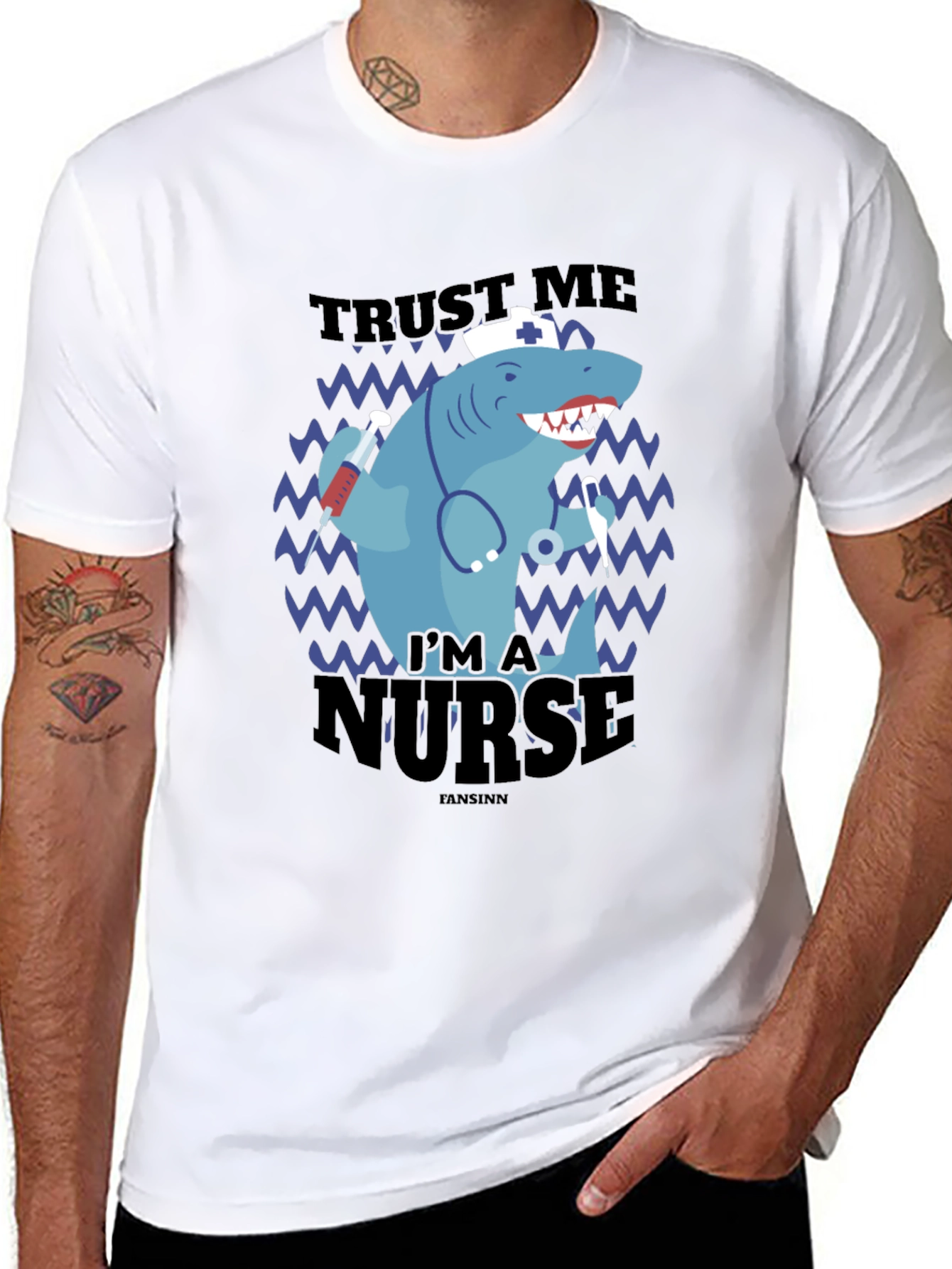 Trust Me Im A Nurse Shark Novelty T-Shirt