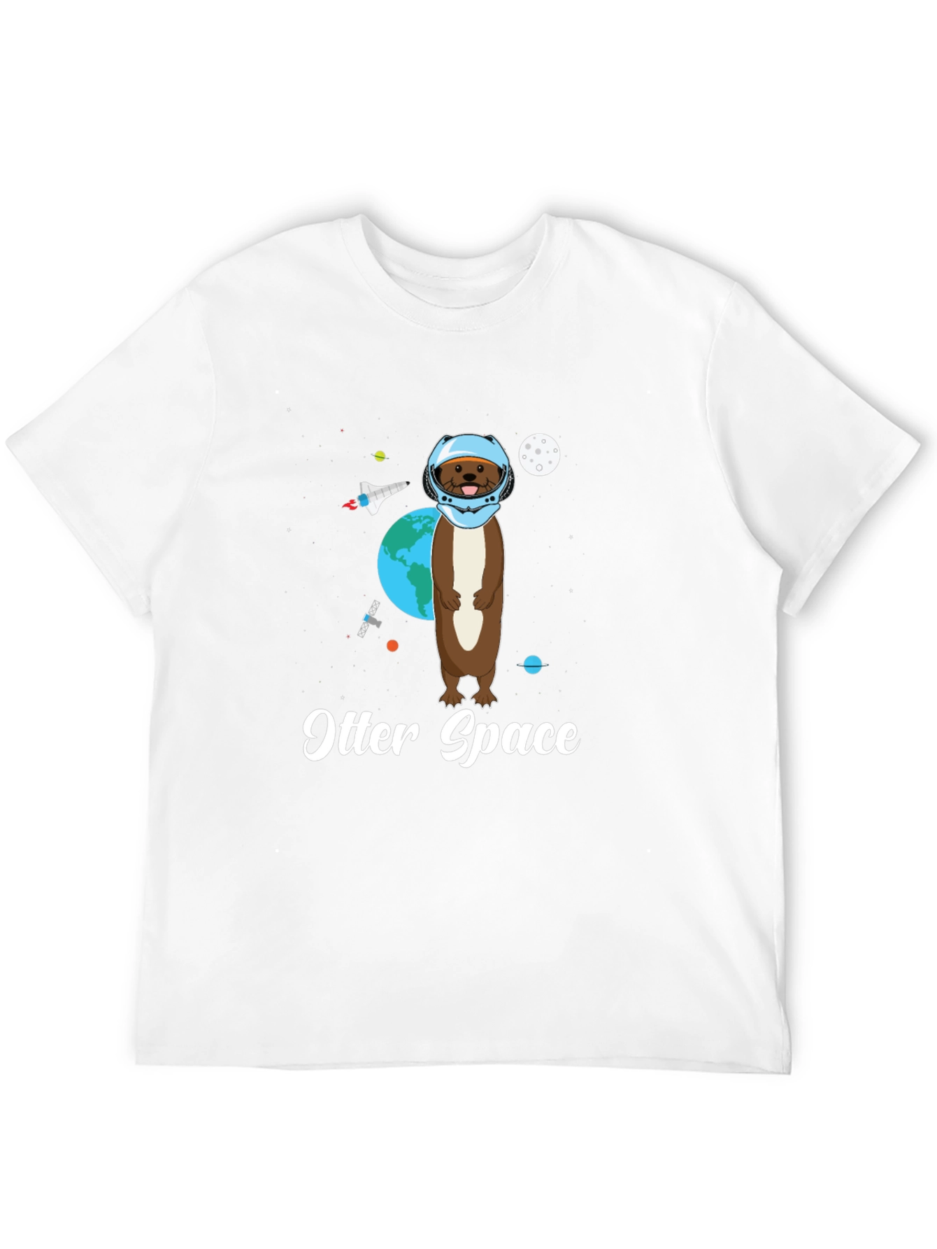 Otter Space Graphic Tee - Funny Astronaut Design