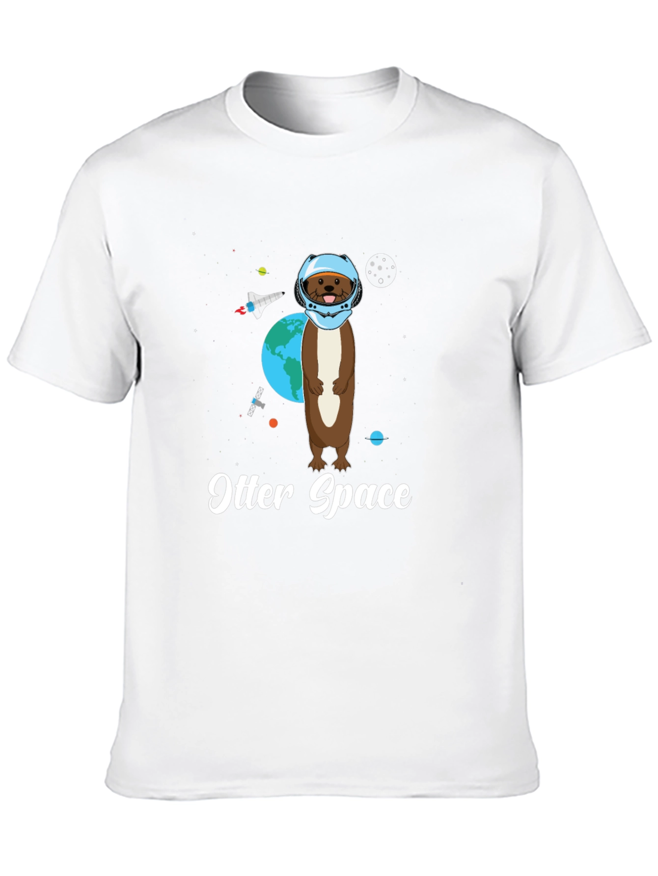 Otter Space Graphic Tee - Funny Astronaut Design