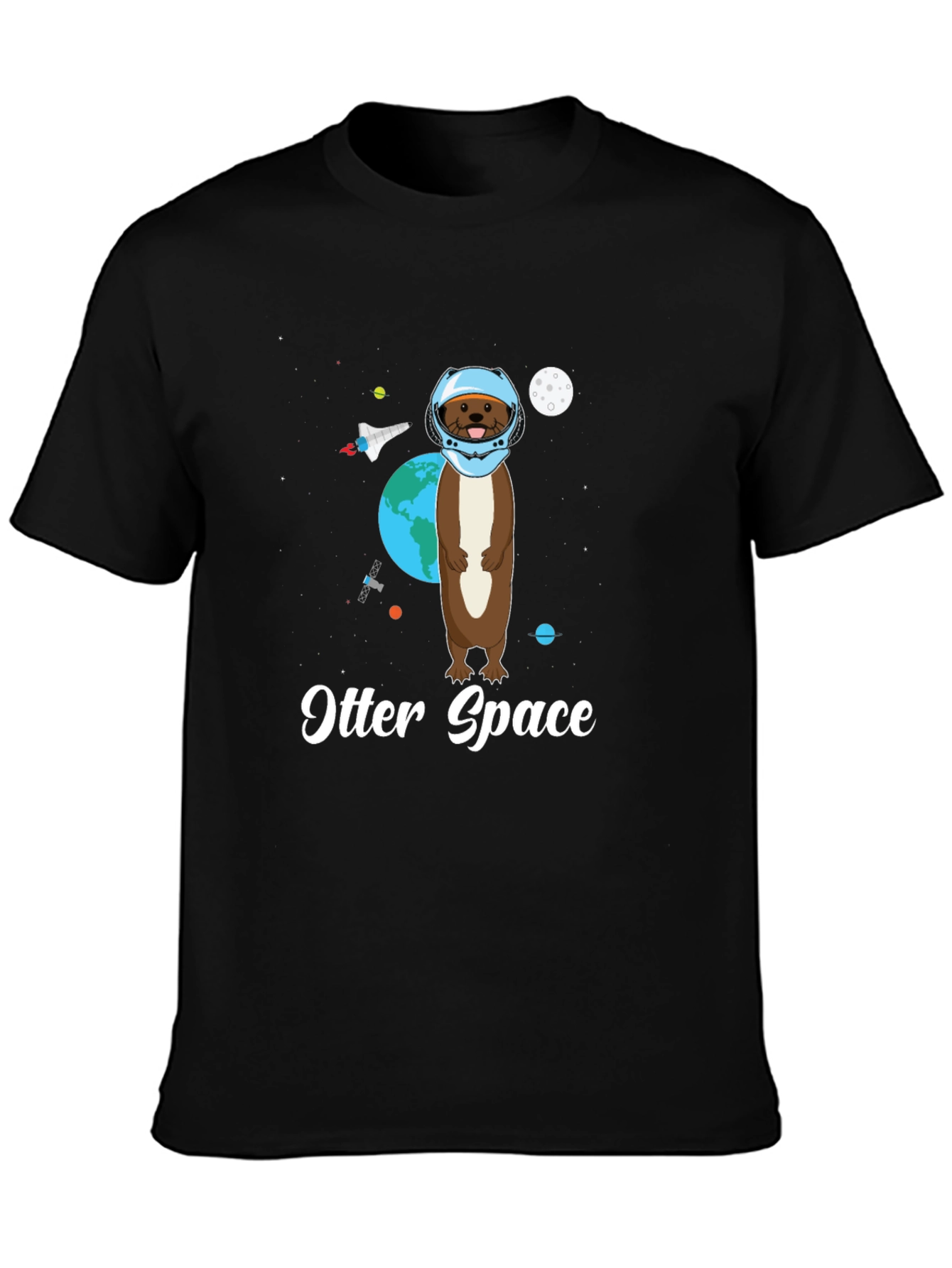 Otter Space Graphic Tee - Funny Astronaut Design