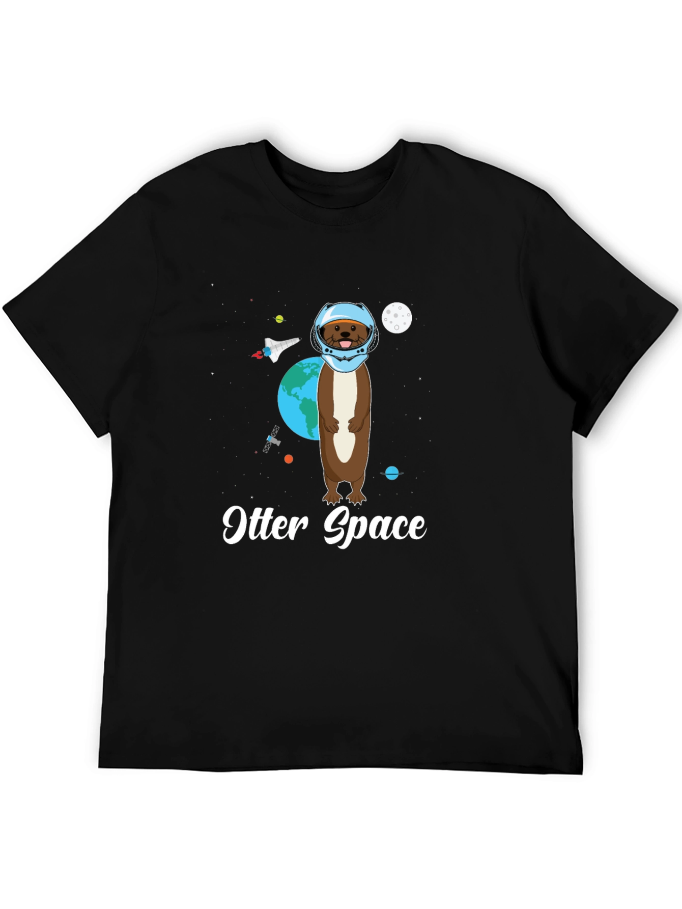 Otter Space Graphic Tee - Funny Astronaut Design