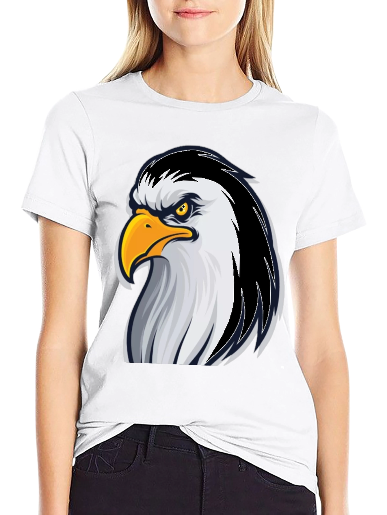 Eagle Graphic Tee - Bold Black Cotton T-Shirt