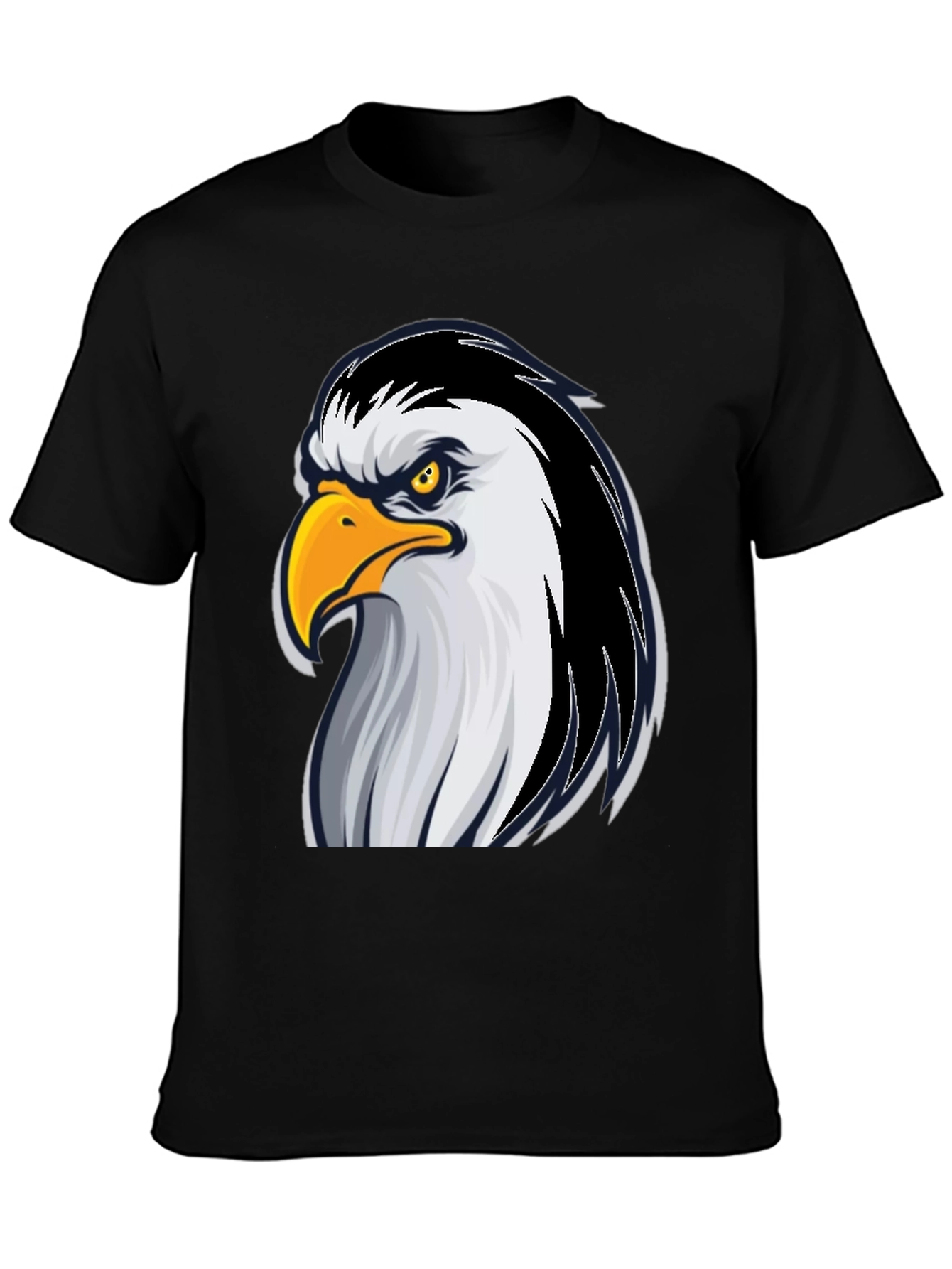 Eagle Graphic Tee - Bold Black Cotton T-Shirt