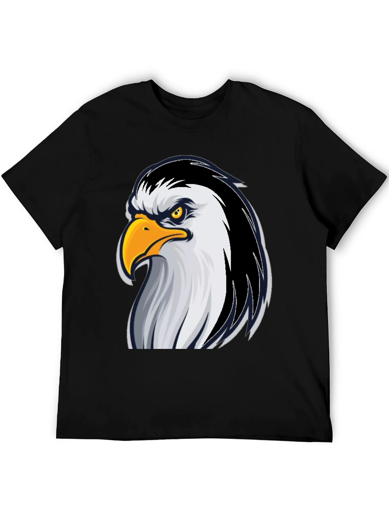 Eagle Graphic Tee - Bold Black Cotton T-Shirt
