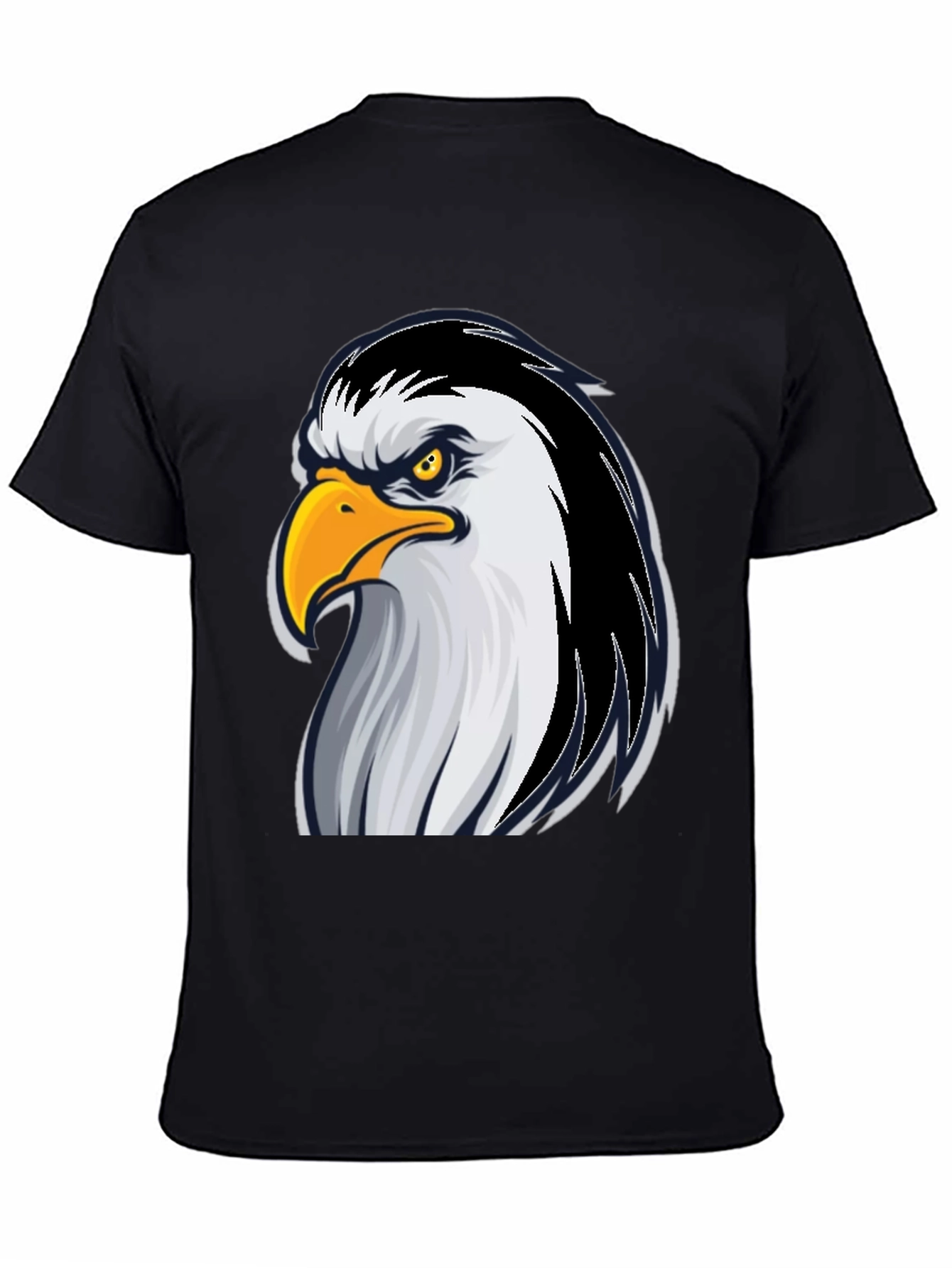 Eagle Graphic Tee - Bold Black Cotton T-Shirt