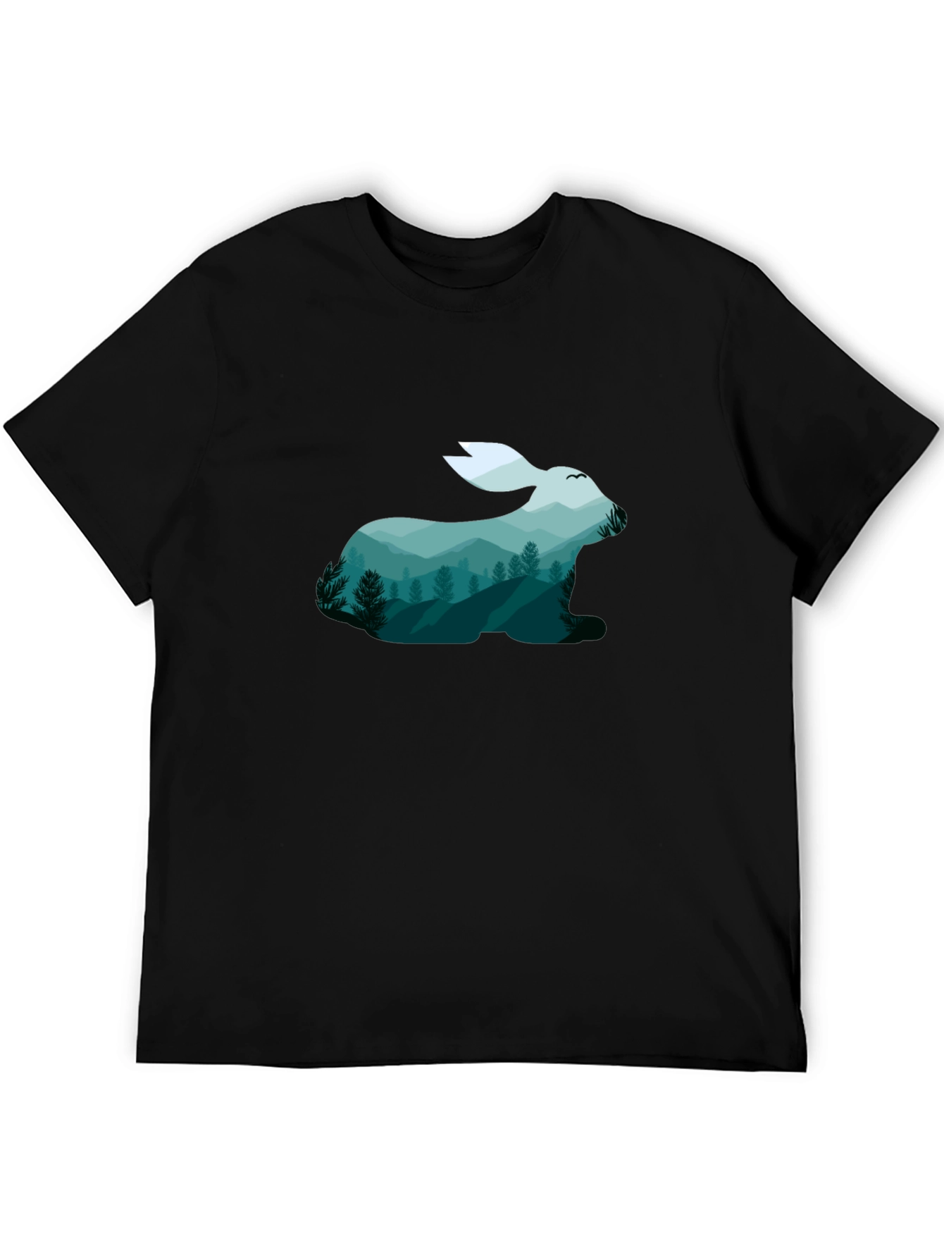 Nature Rabbit Graphic Tee - Soft Cotton Blend
