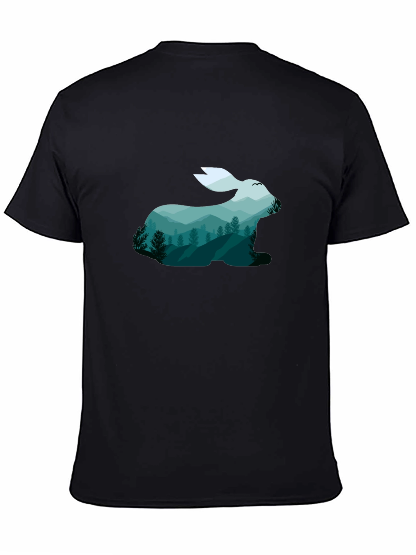 Nature Rabbit Graphic Tee - Soft Cotton Blend