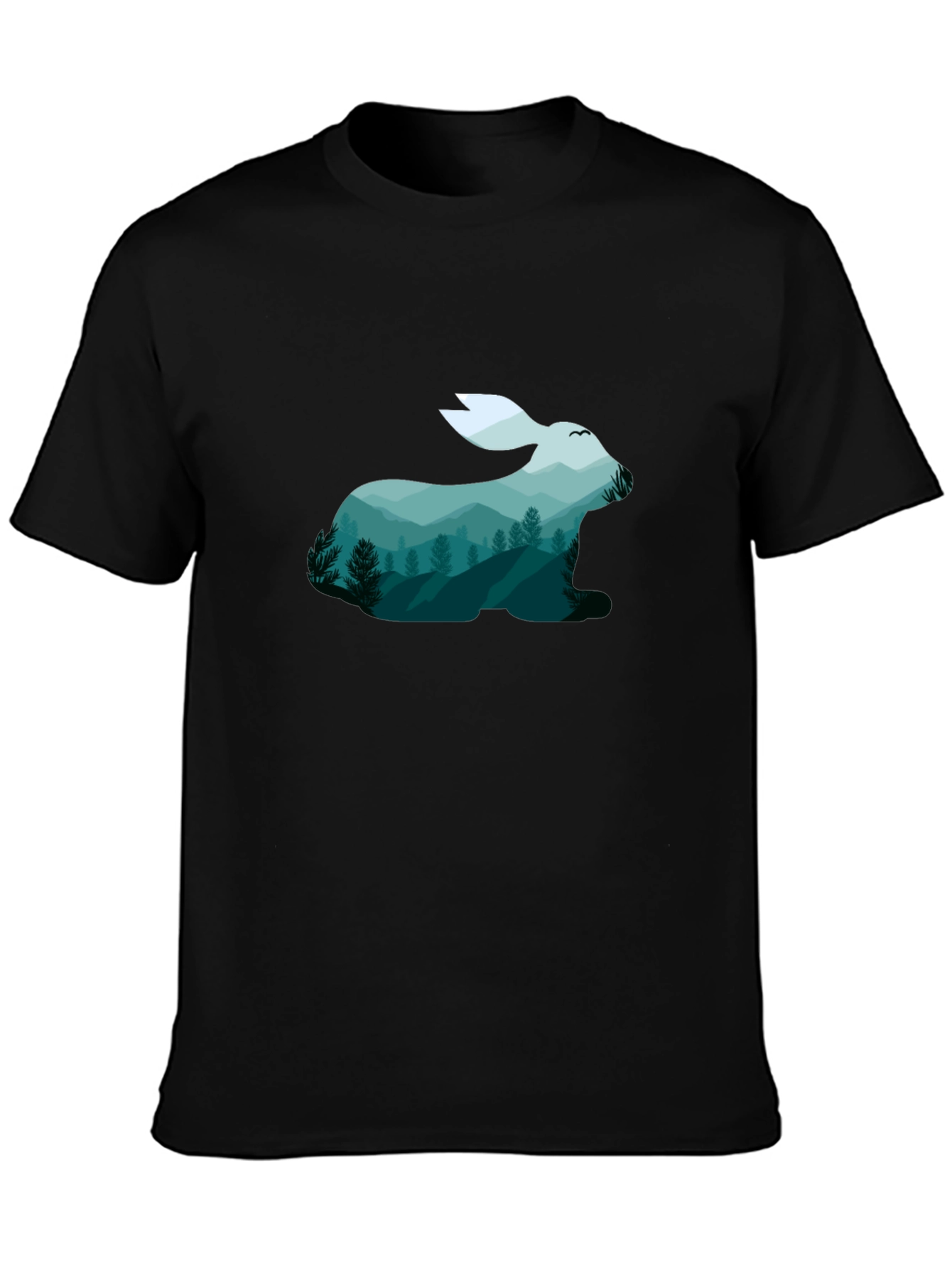 Nature Rabbit Graphic Tee - Soft Cotton Blend