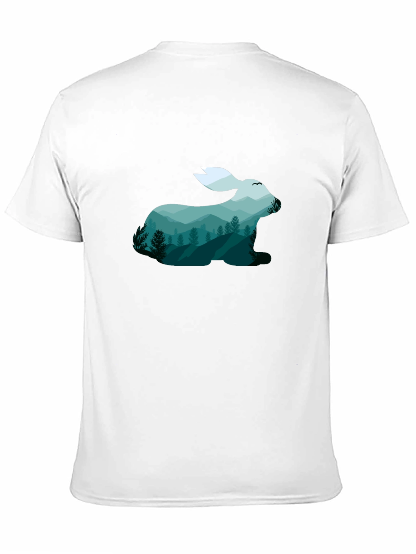 Nature Rabbit Graphic Tee - Soft Cotton Blend