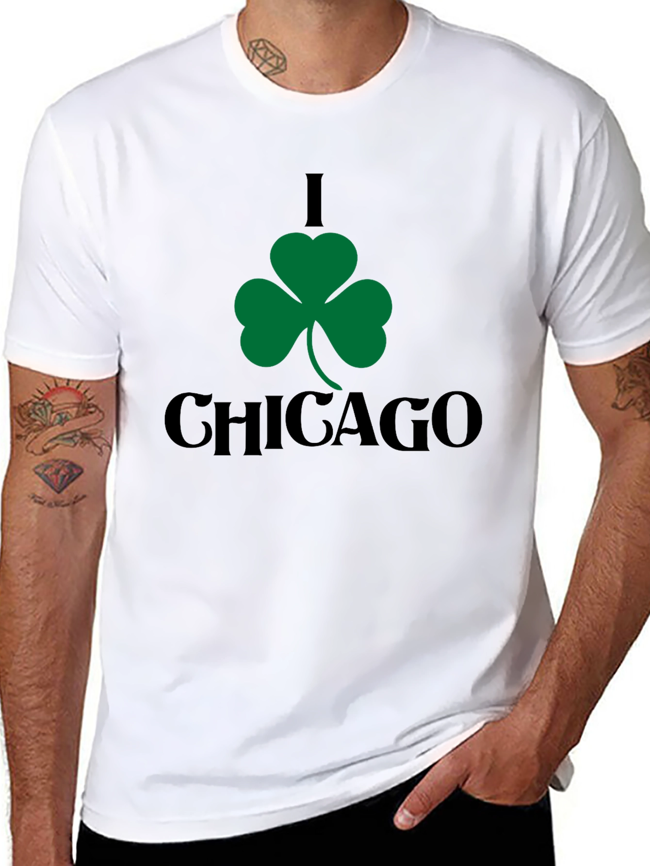 I Shamrock Chicago Black T-Shirt