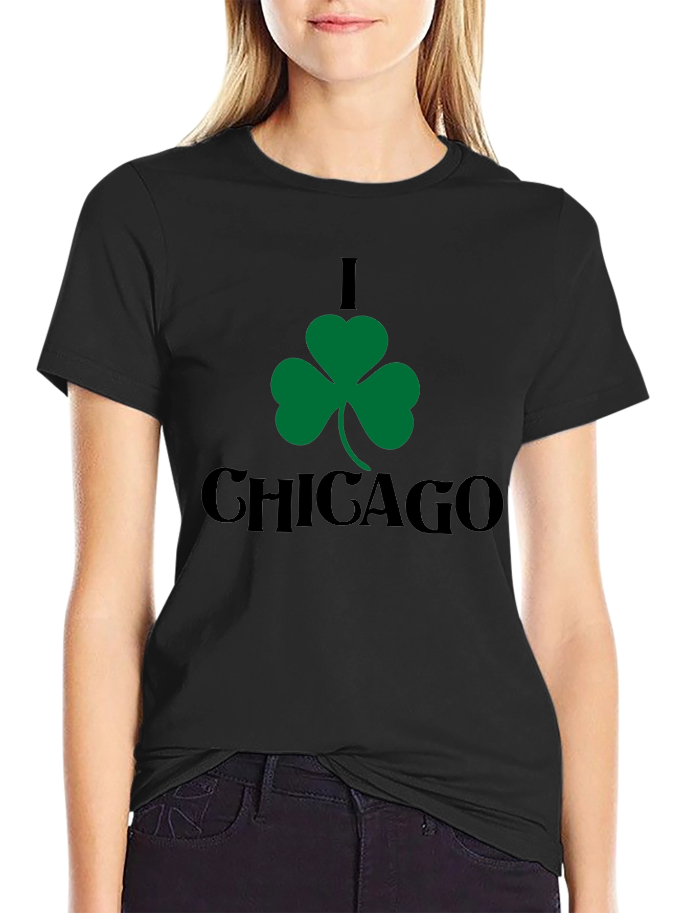 I Shamrock Chicago Black T-Shirt