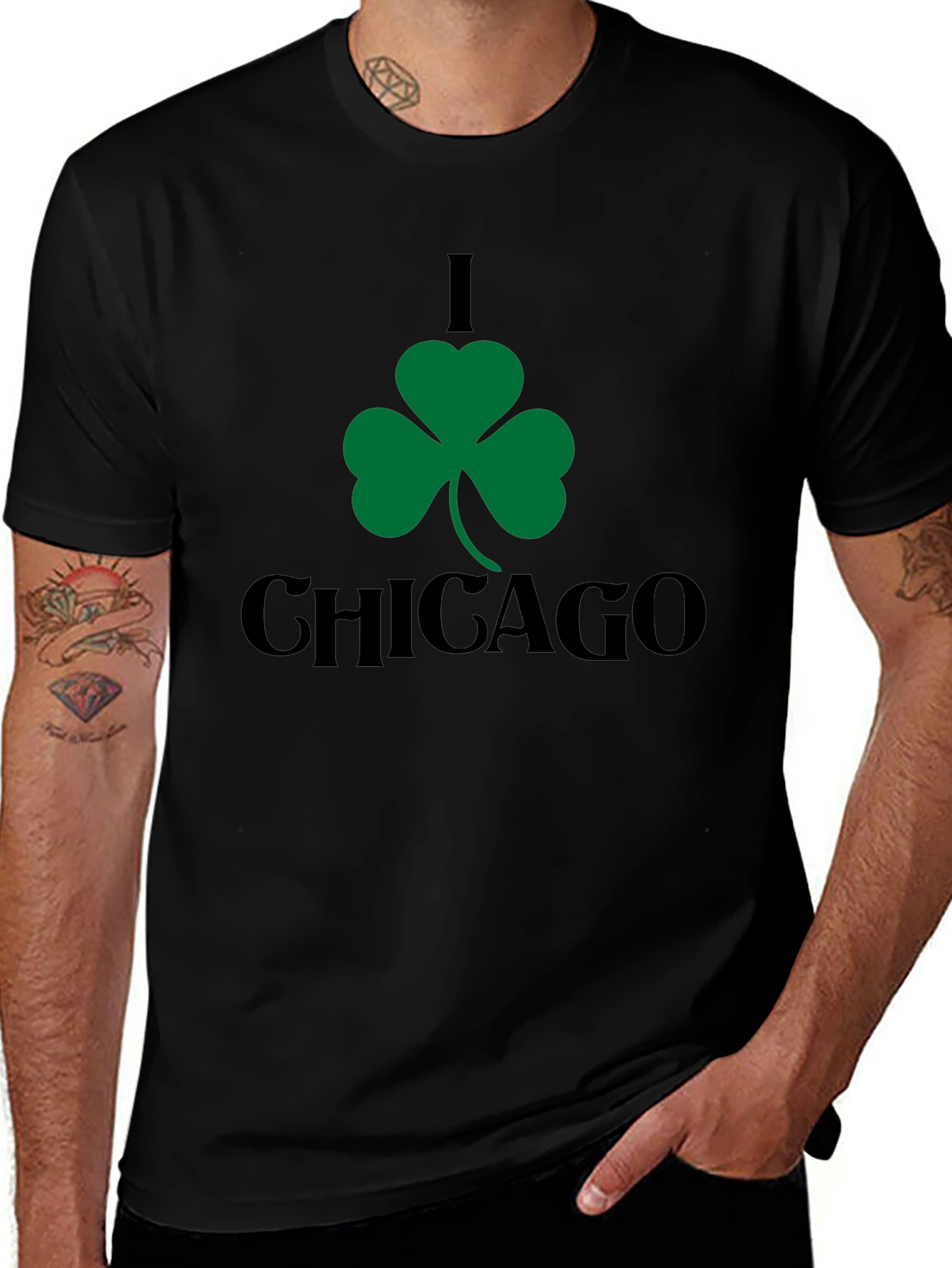 I Shamrock Chicago Black T-Shirt