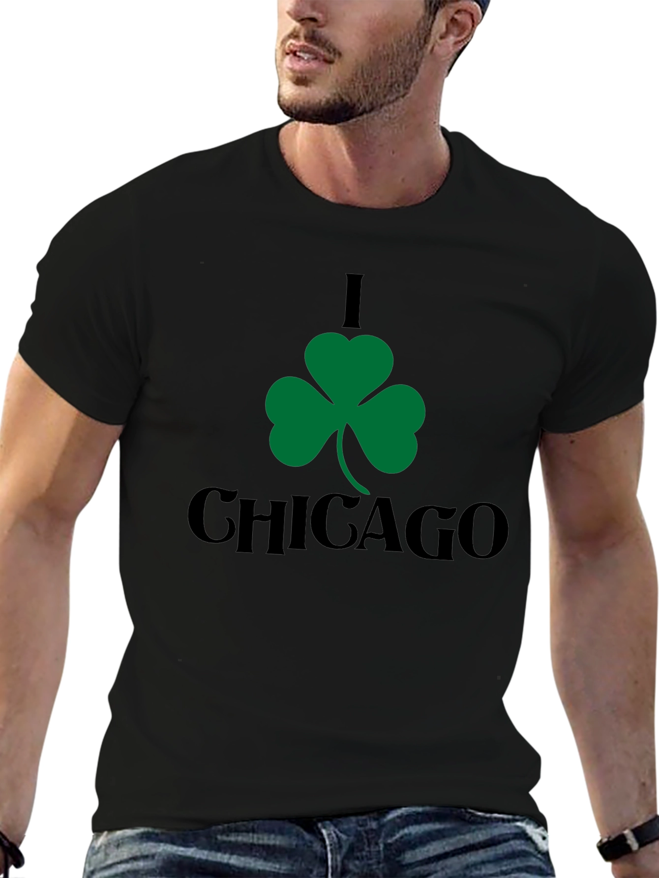 I Shamrock Chicago Black T-Shirt