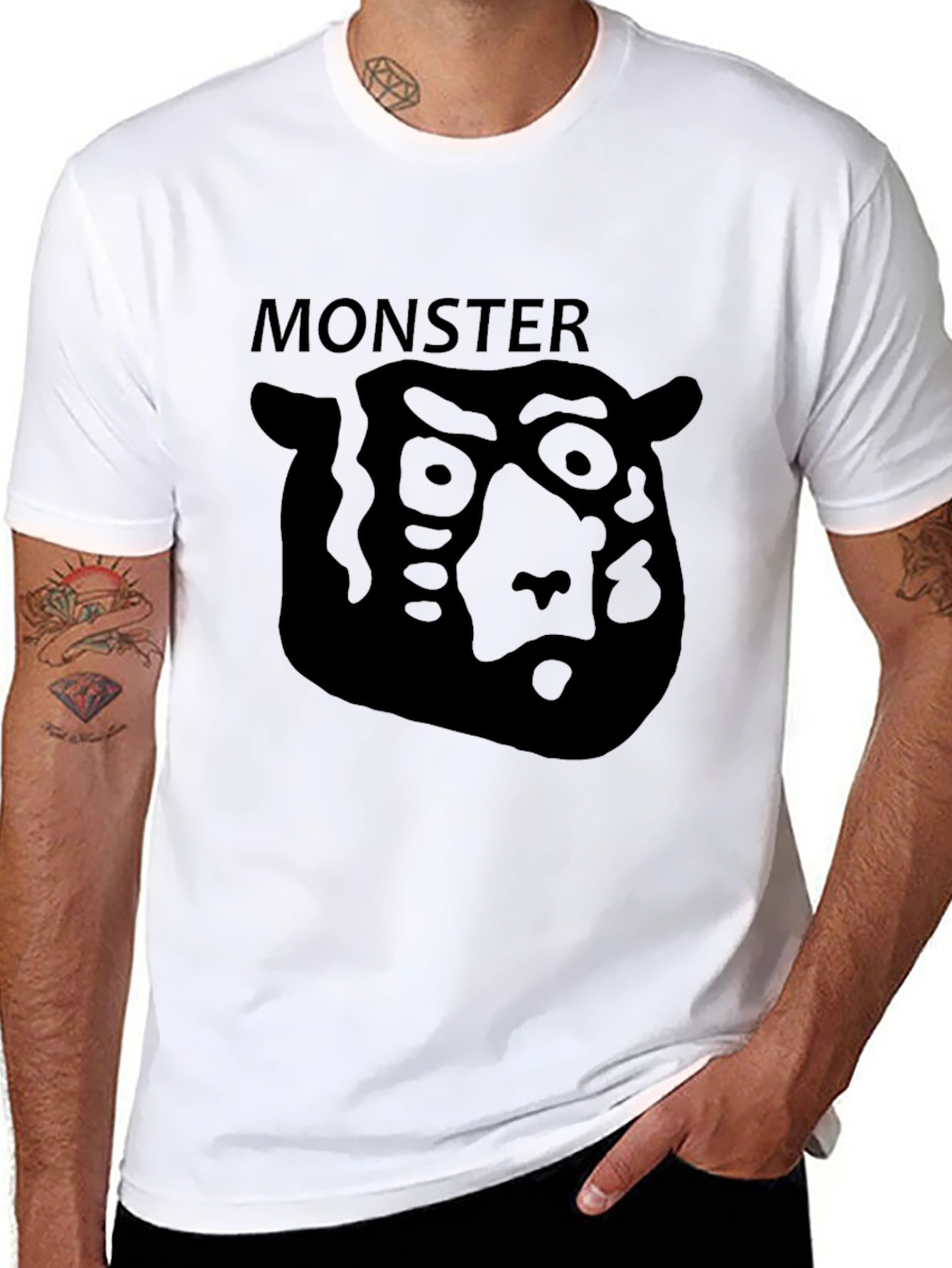 Monster Graphic Black Tee - Mens Short Sleeve
