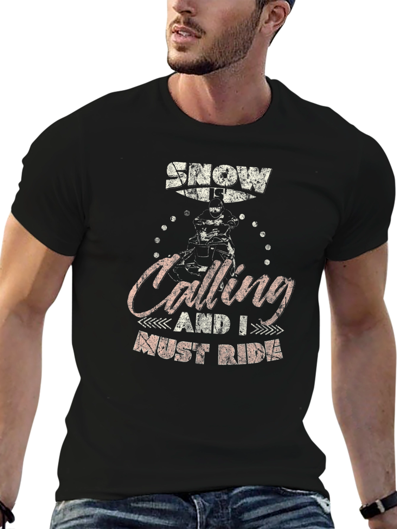 Snowmobile T-Shirt - Calling and I Must Ride