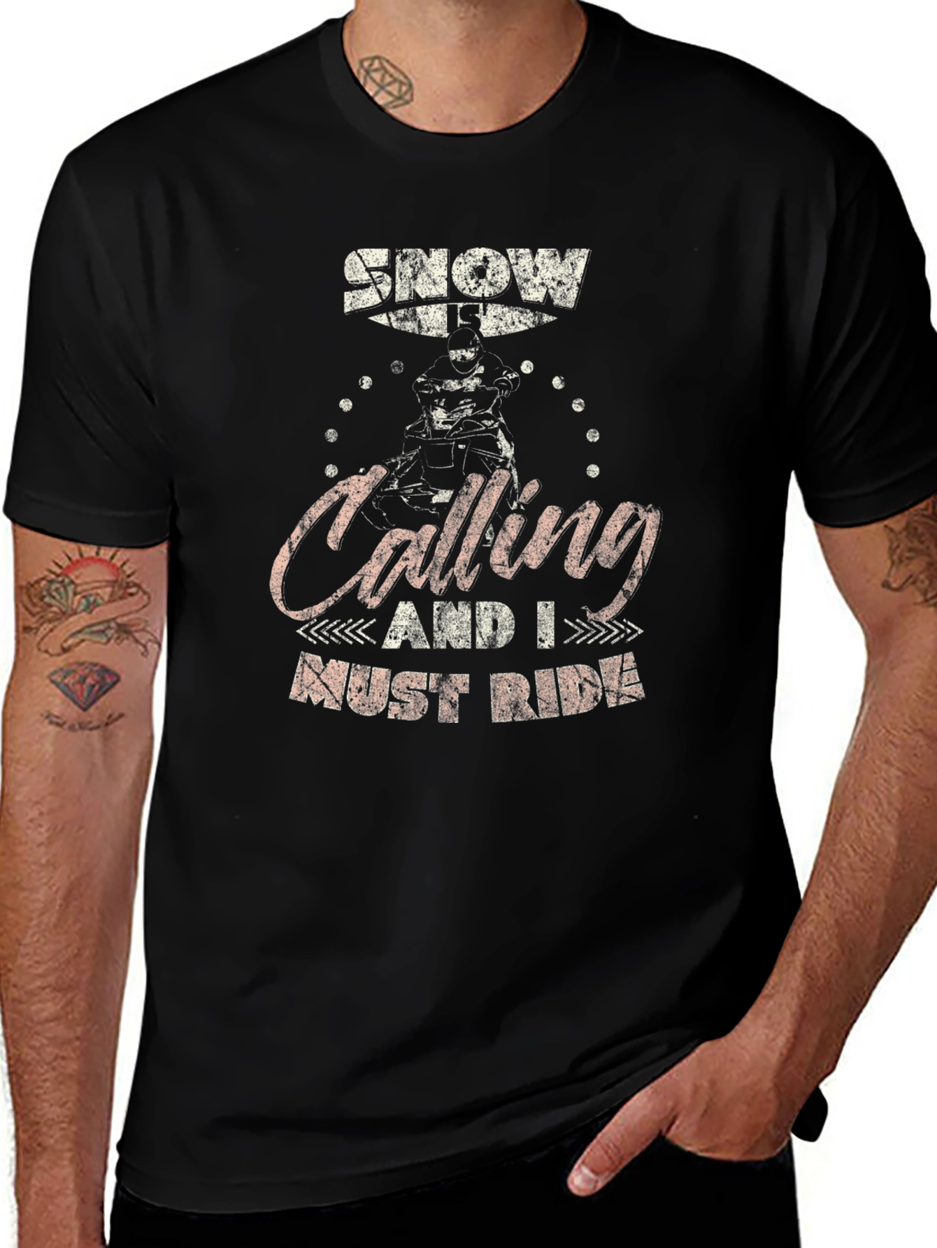Snowmobile T-Shirt - Calling and I Must Ride