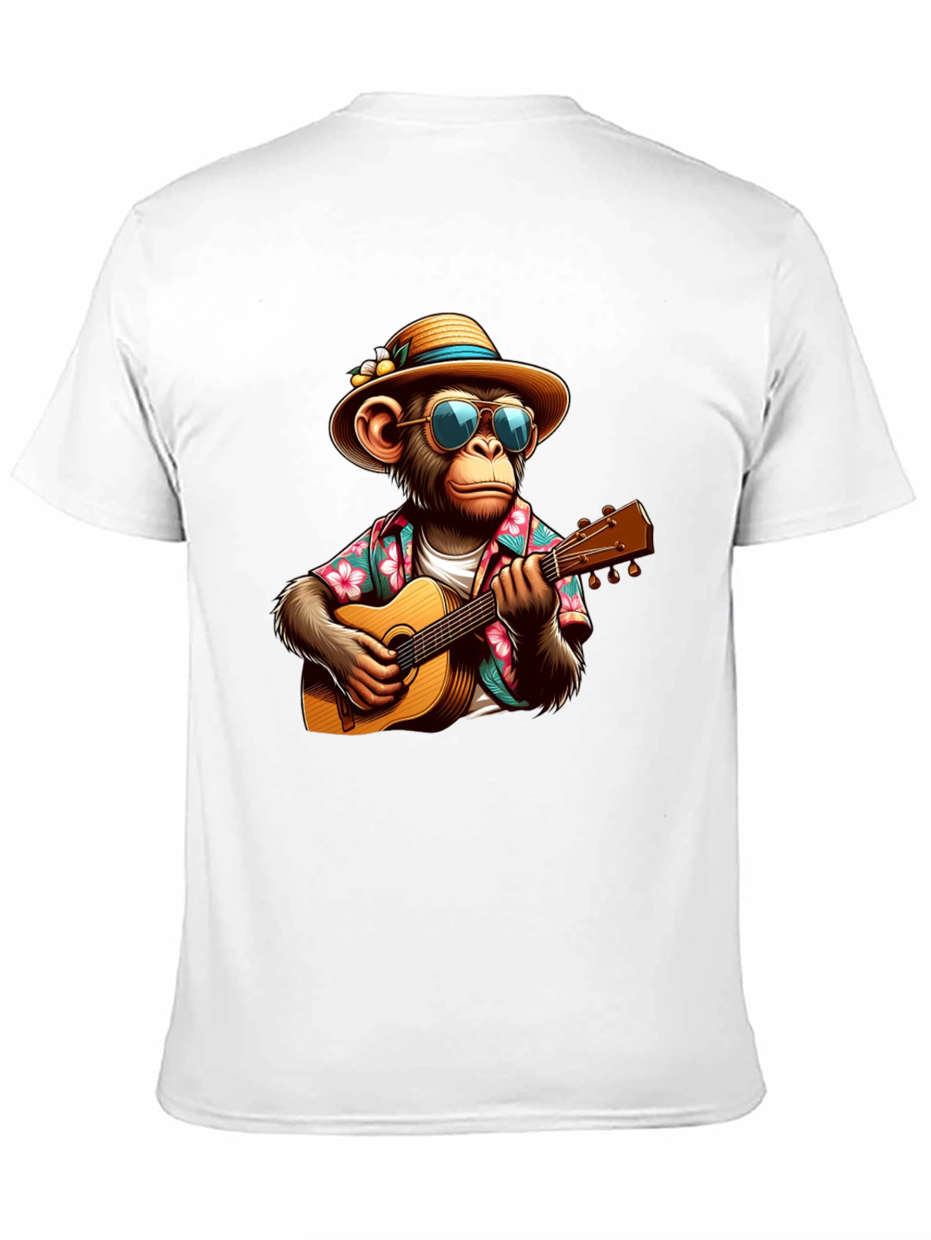 Monkey Guitarist Graphic Tee - Casual & Fun