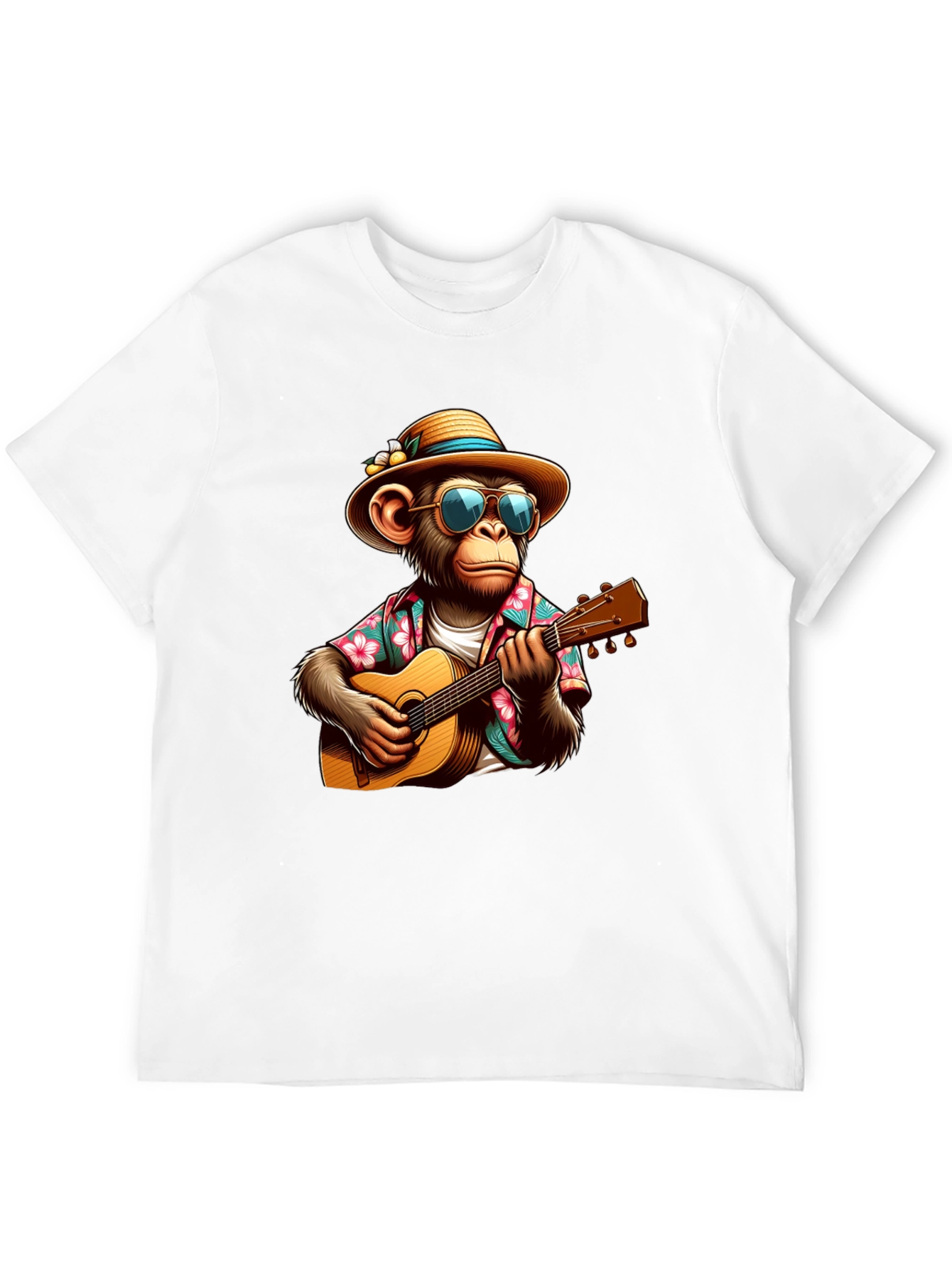Monkey Guitarist Graphic Tee - Casual & Fun