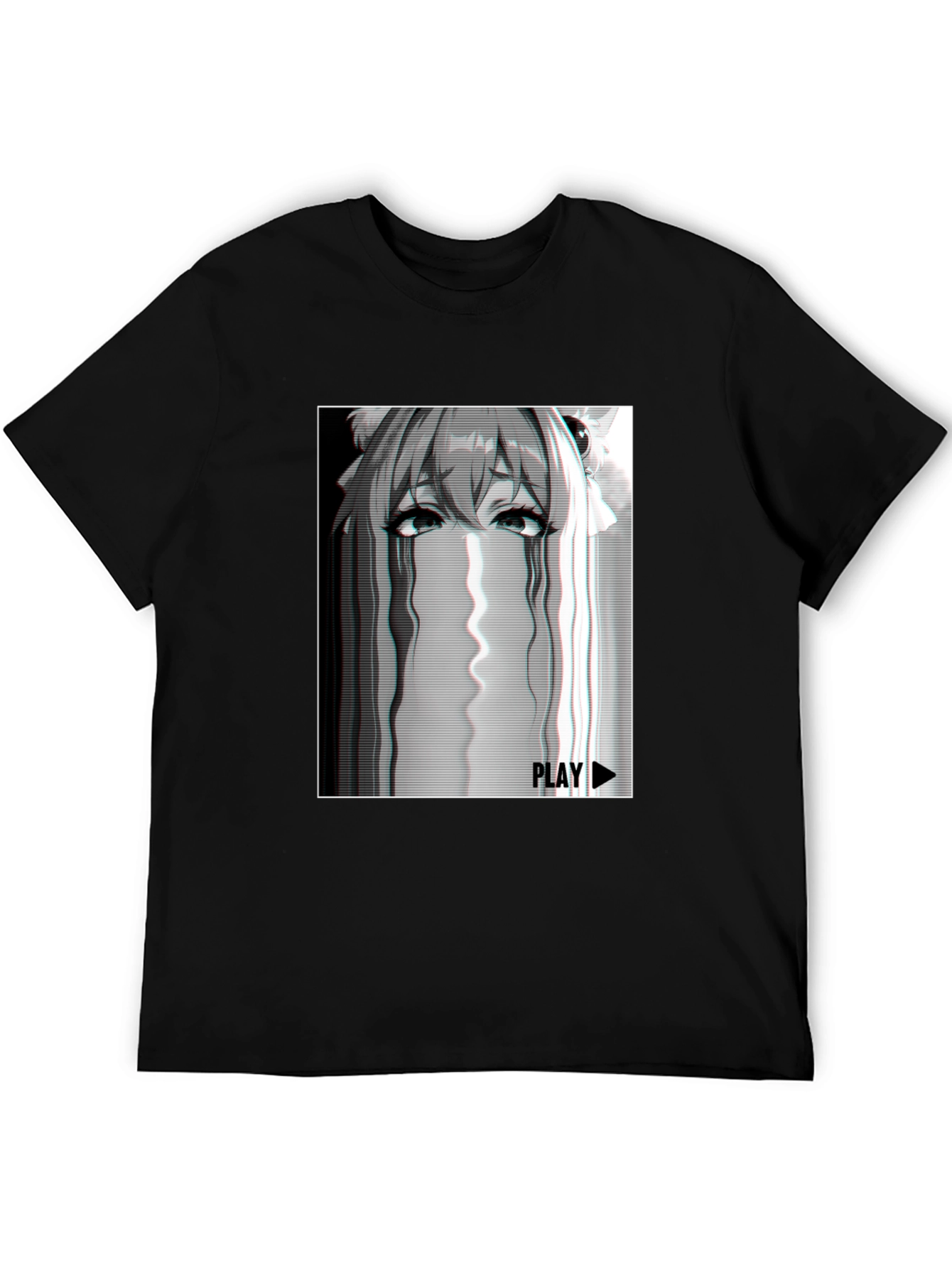 Anime Glitch Tee - Playful Graphic T-Shirt