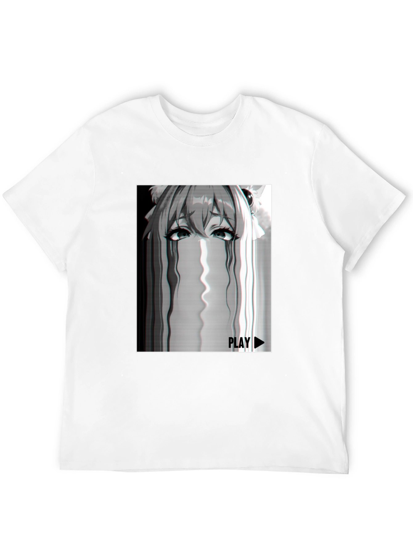 Anime Glitch Tee - Playful Graphic T-Shirt