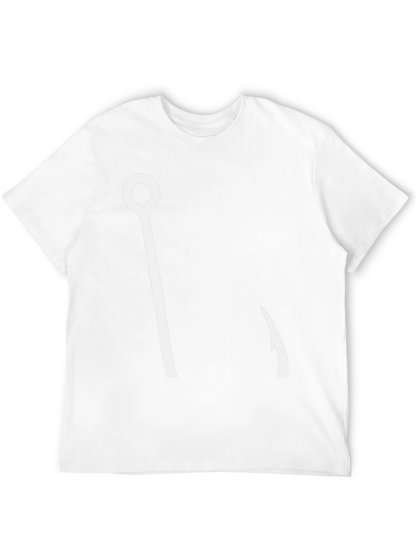Fishing Hook Graphic Tee - Casual Style