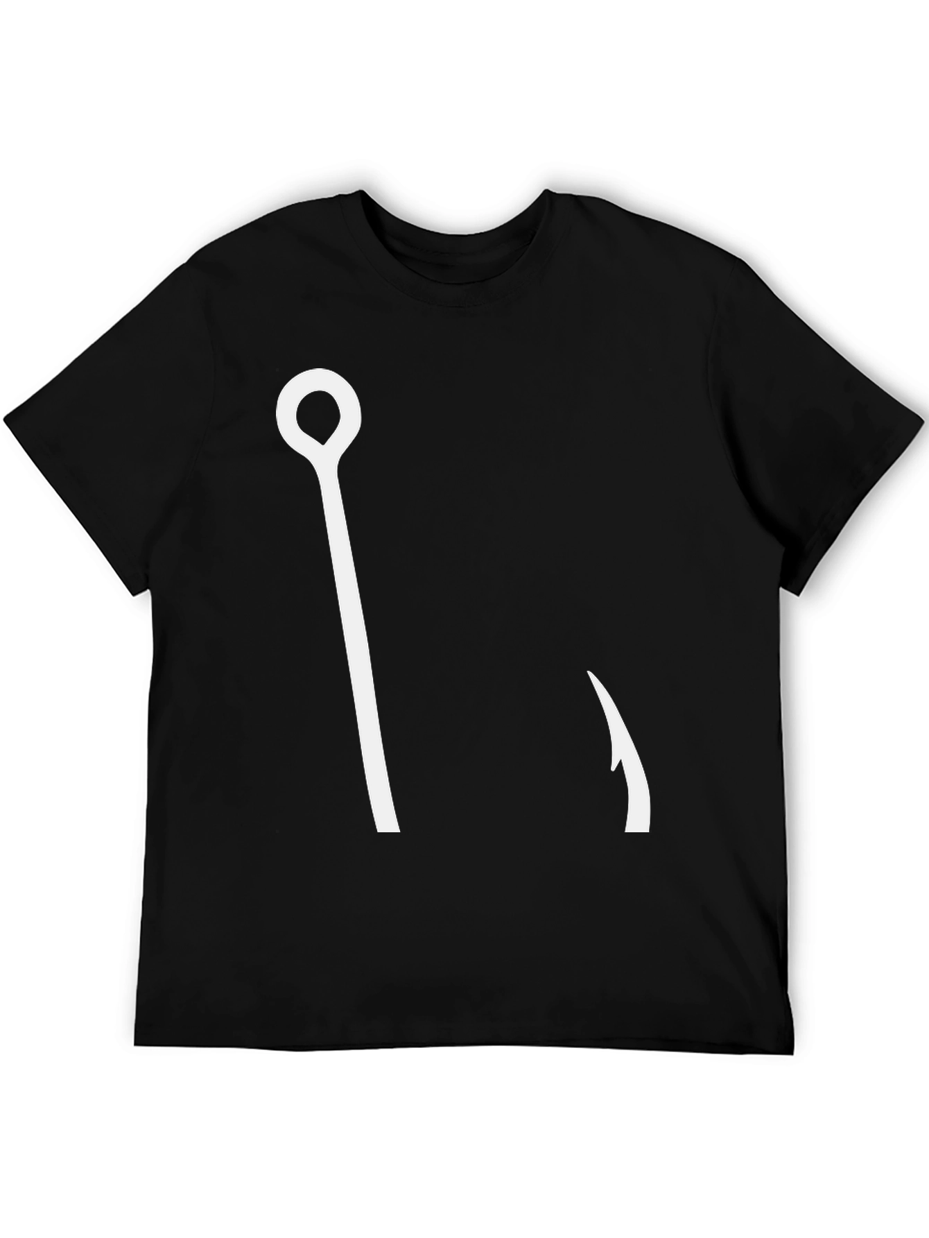 Fishing Hook Graphic Tee - Casual Style
